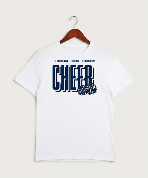 Albany High School Cheerleading - White Sport-Tek PosiCharge Competitor Tee. ST350