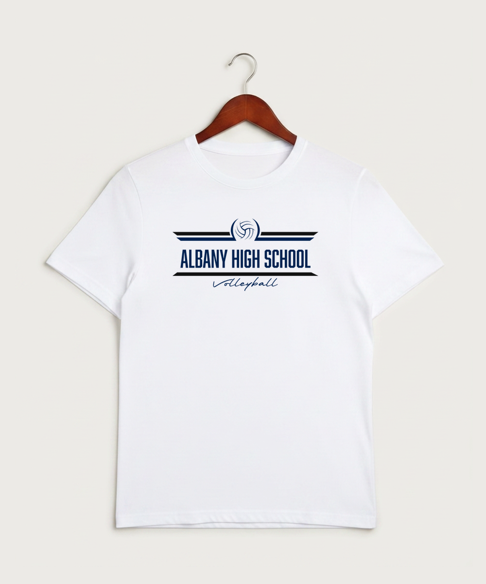 Albany High School Volleyball (Girls) - White Sport-Tek PosiCharge Competitor Tee. ST350
