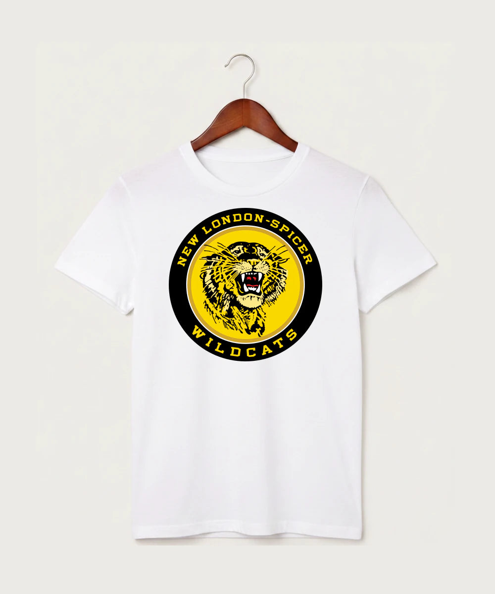 New London Spicer High School Football (Boys) - White T-Shirt - Full Front