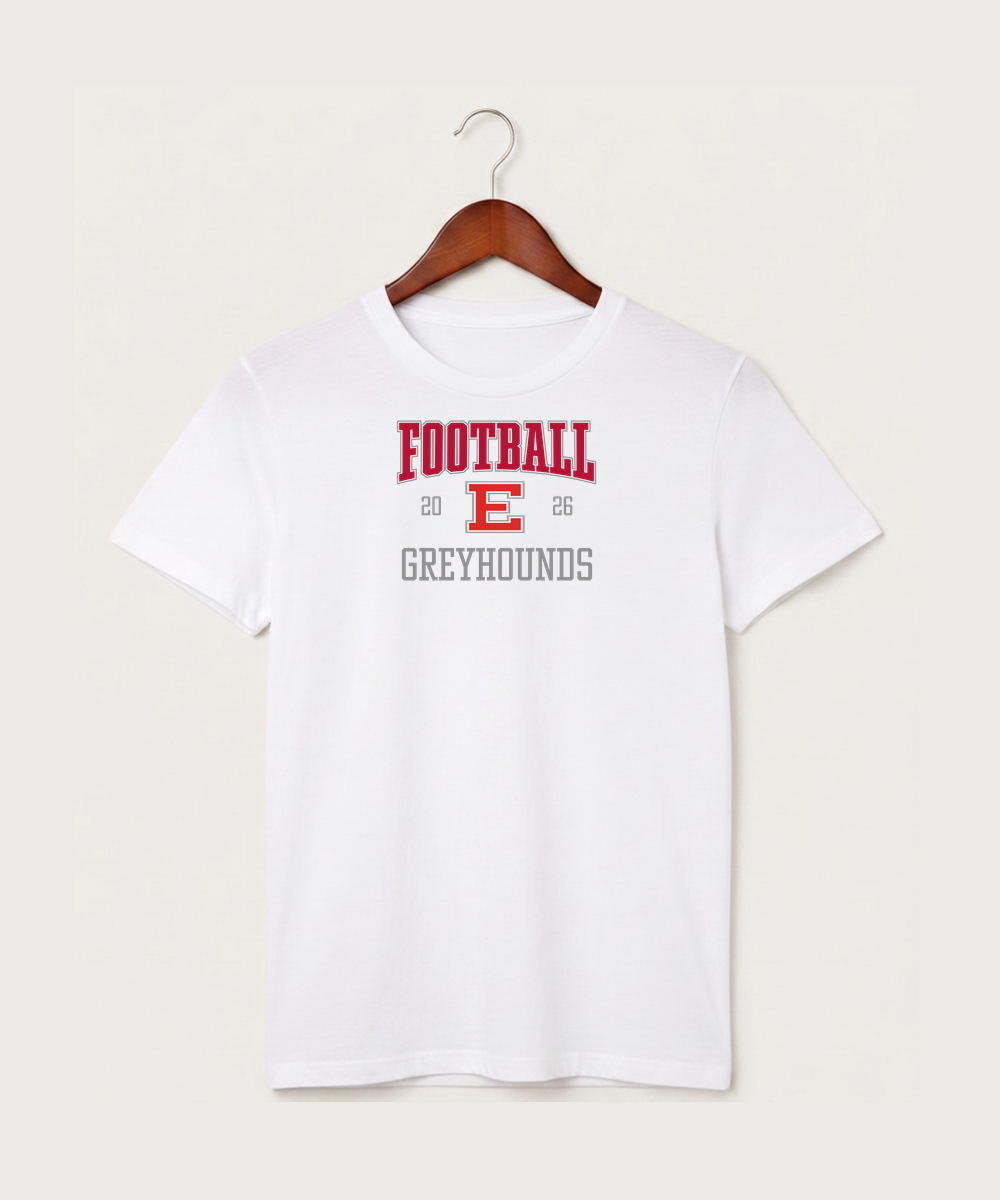 Duluth East High School Football (Boys) - White T-Shirt - Full Front