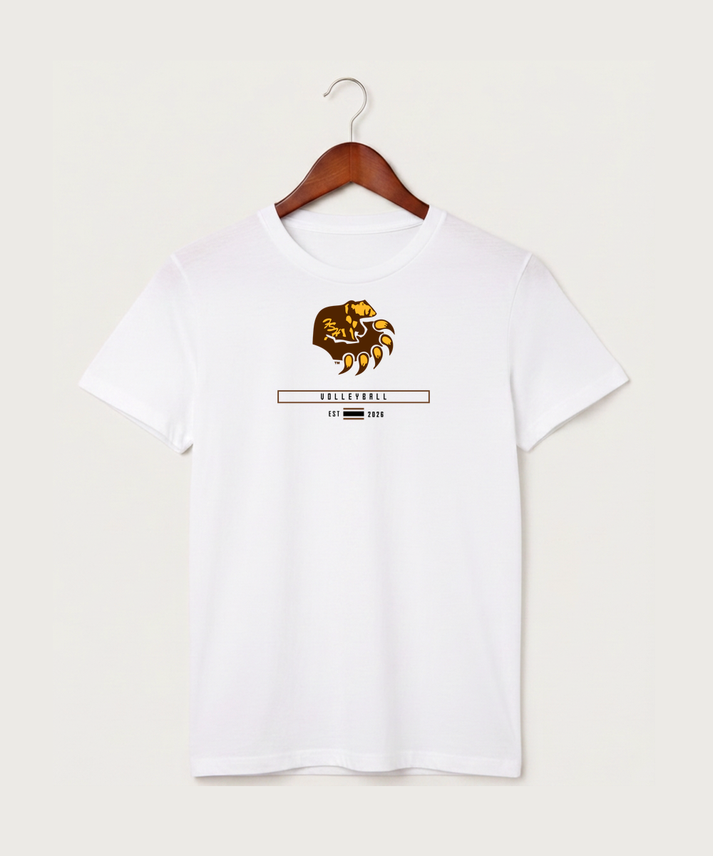Fargo South High School Volleyball (Girls) - White T-Shirt - Full Front