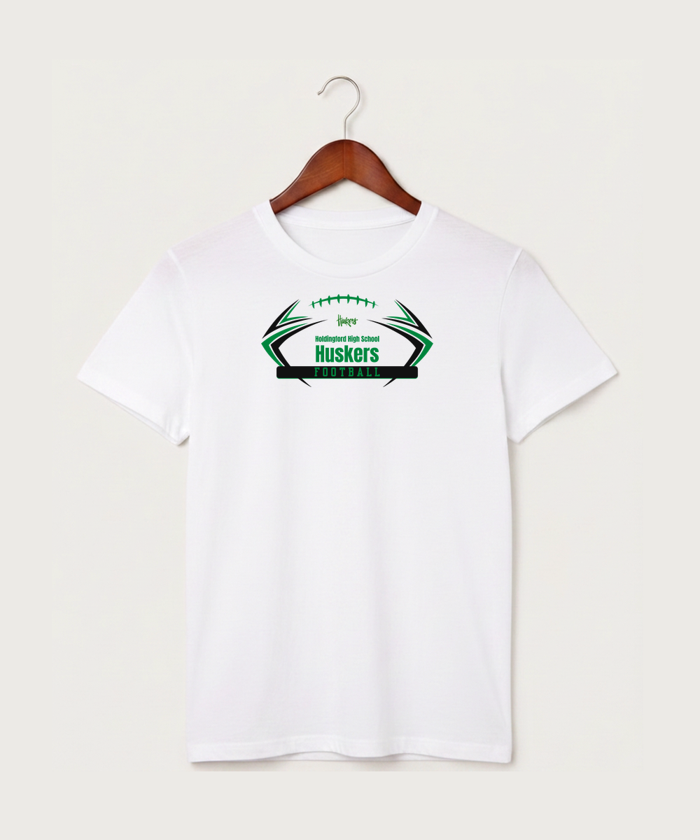 Holdingford High School Football (Boys) - White T-Shirt - Full Front