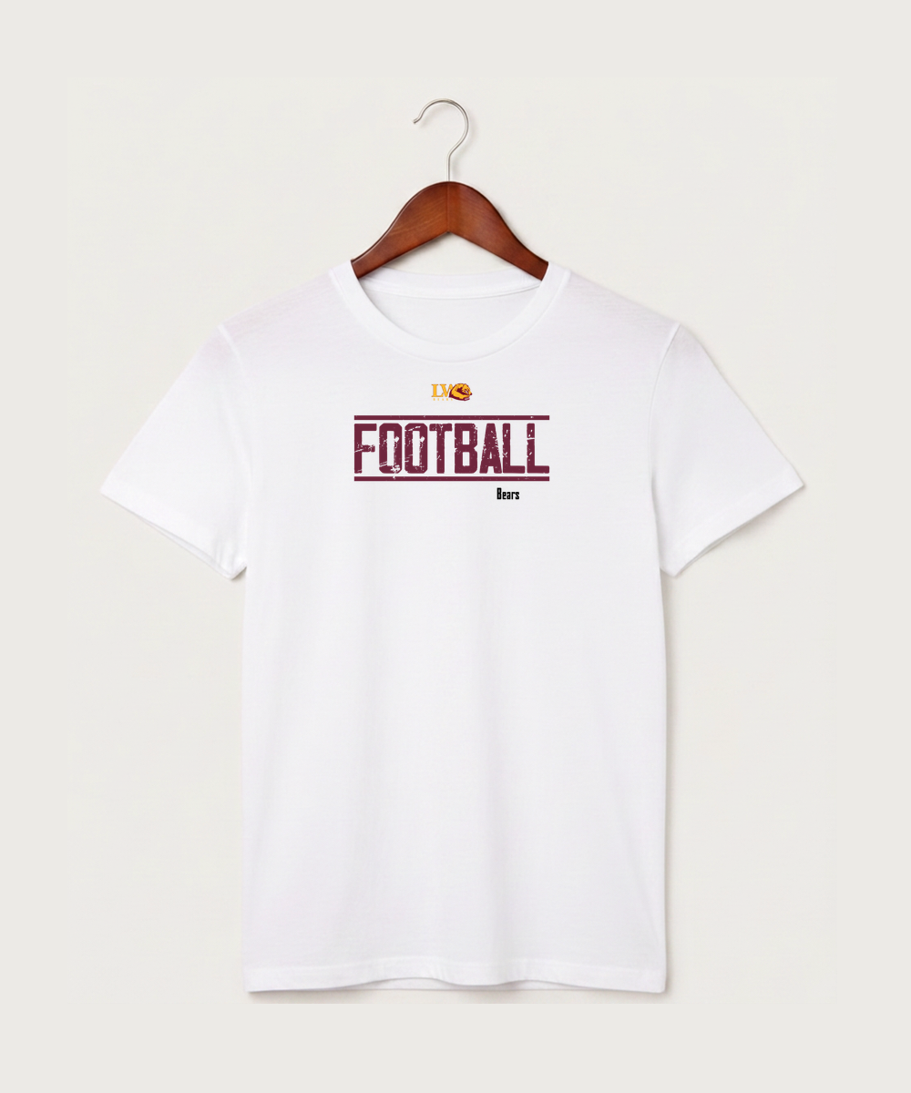 Lake of the Woods High School Football (Boys) - White T-Shirt - Full Front