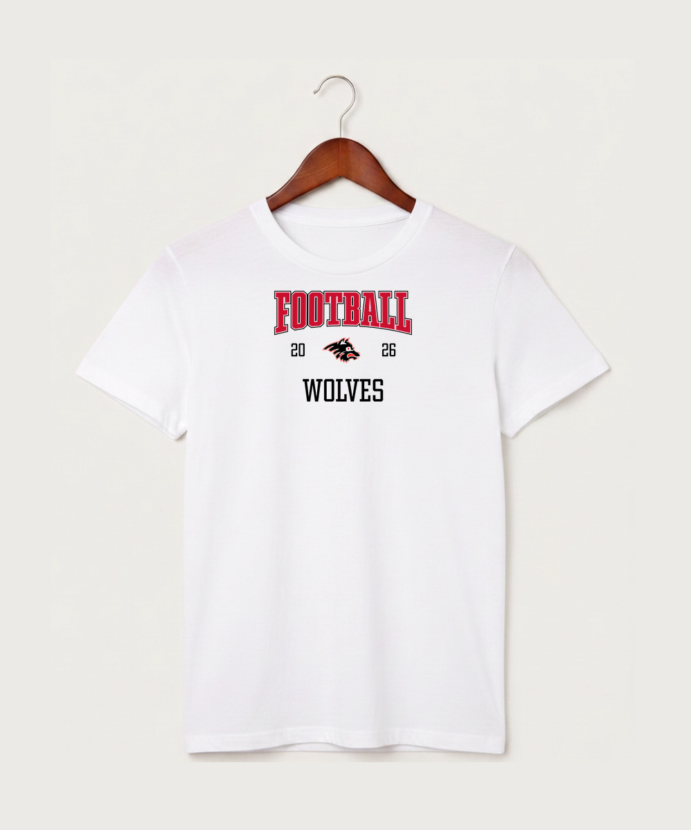 Milaca High School Football (Boys) - White T-Shirt - Full Front