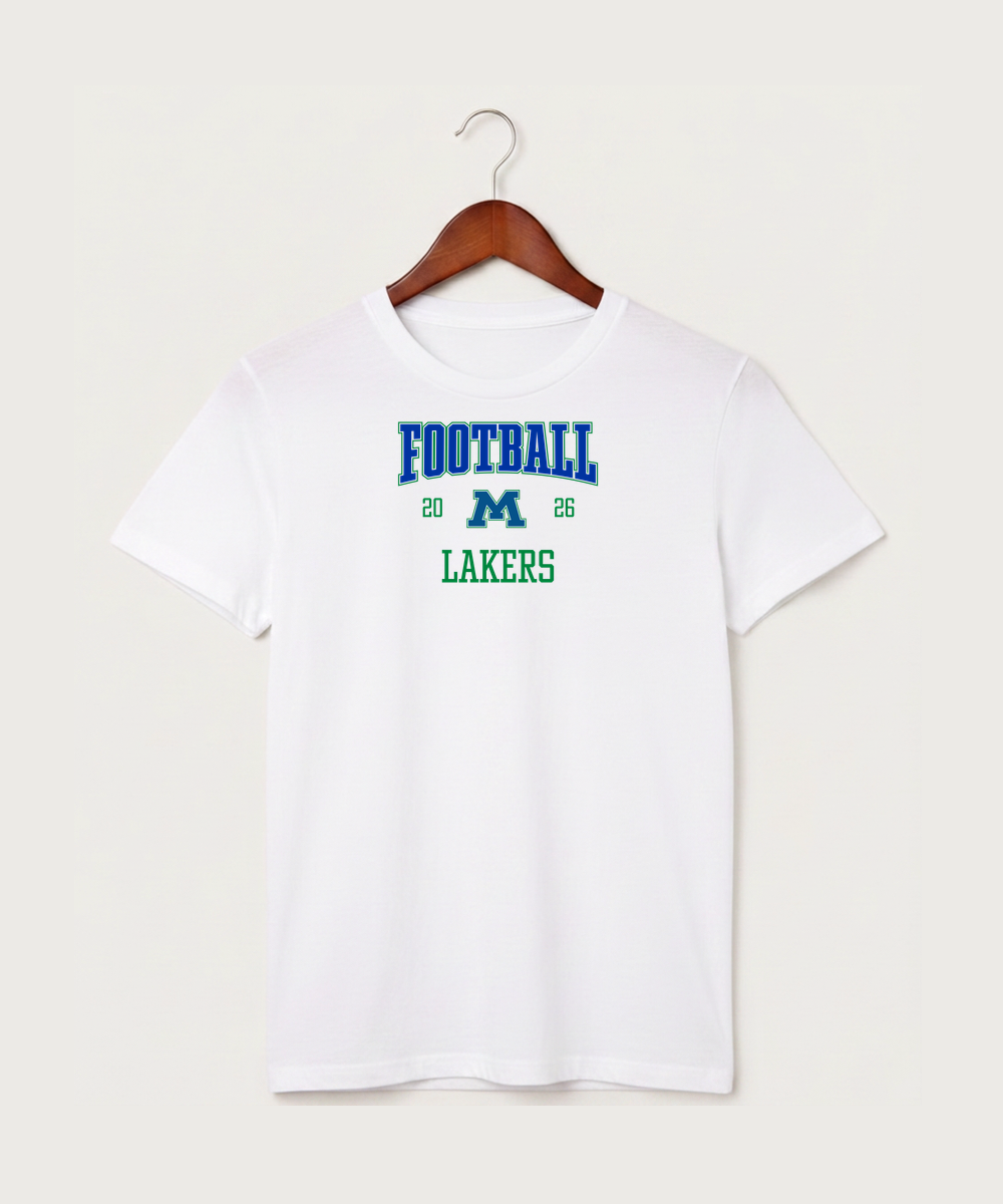 Minnewaska Area High School Football (Boys) - White T-Shirt - Full Front