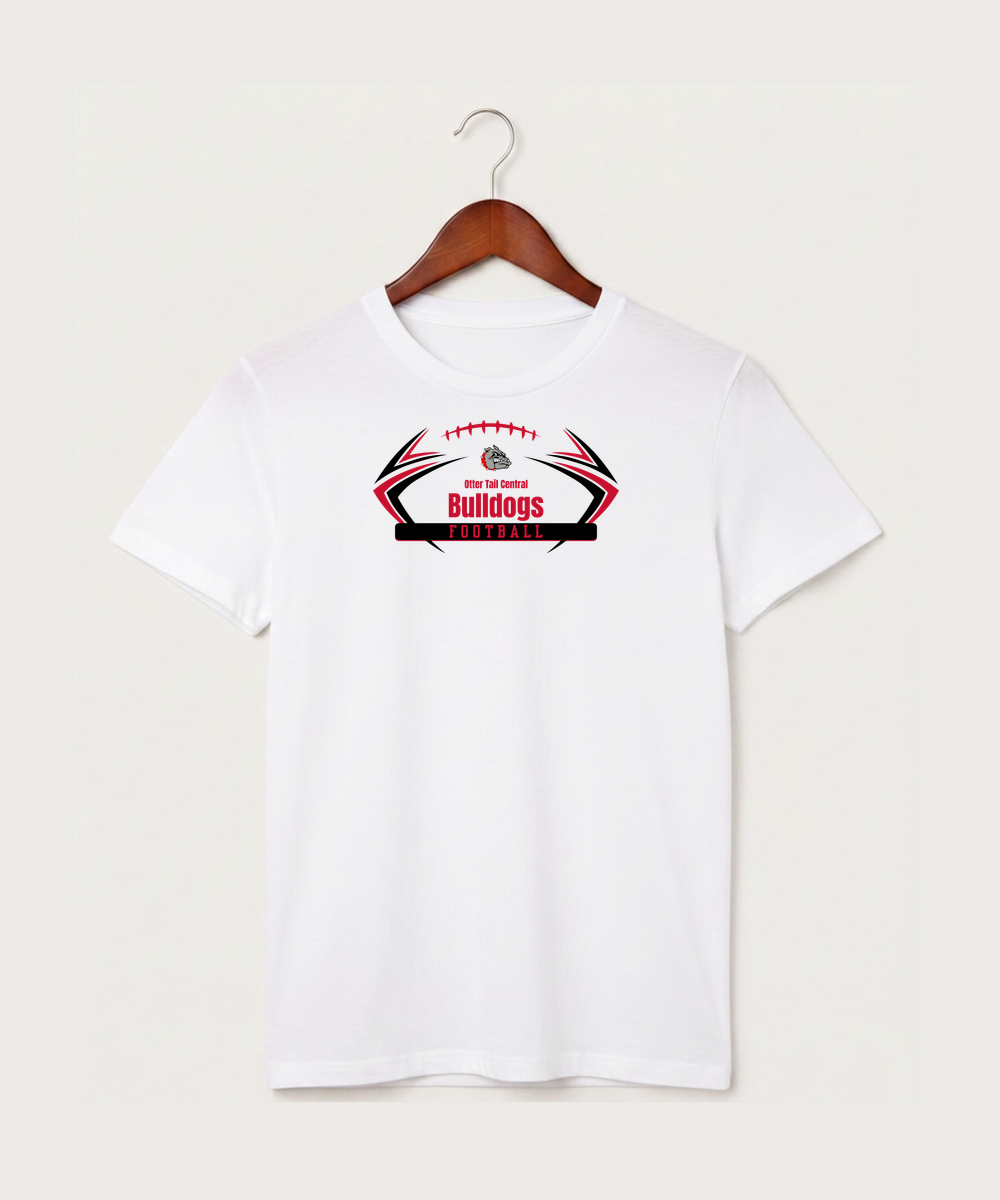 Otter Tail Central Football (Boys) - White T-Shirt - Full Front