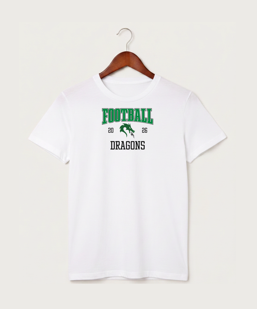 Pine City High School Football (Boys) - White T-Shirt - Full Front