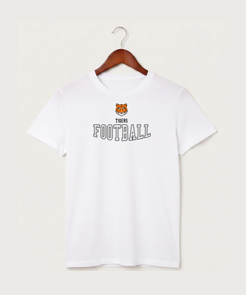 Princeton High School Football (Boys) - White T-Shirt - Full Front