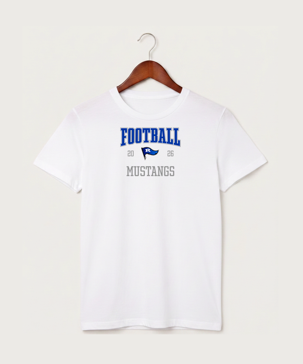 Red Lake County Central Football (Boys) - White T-Shirt - Full Front