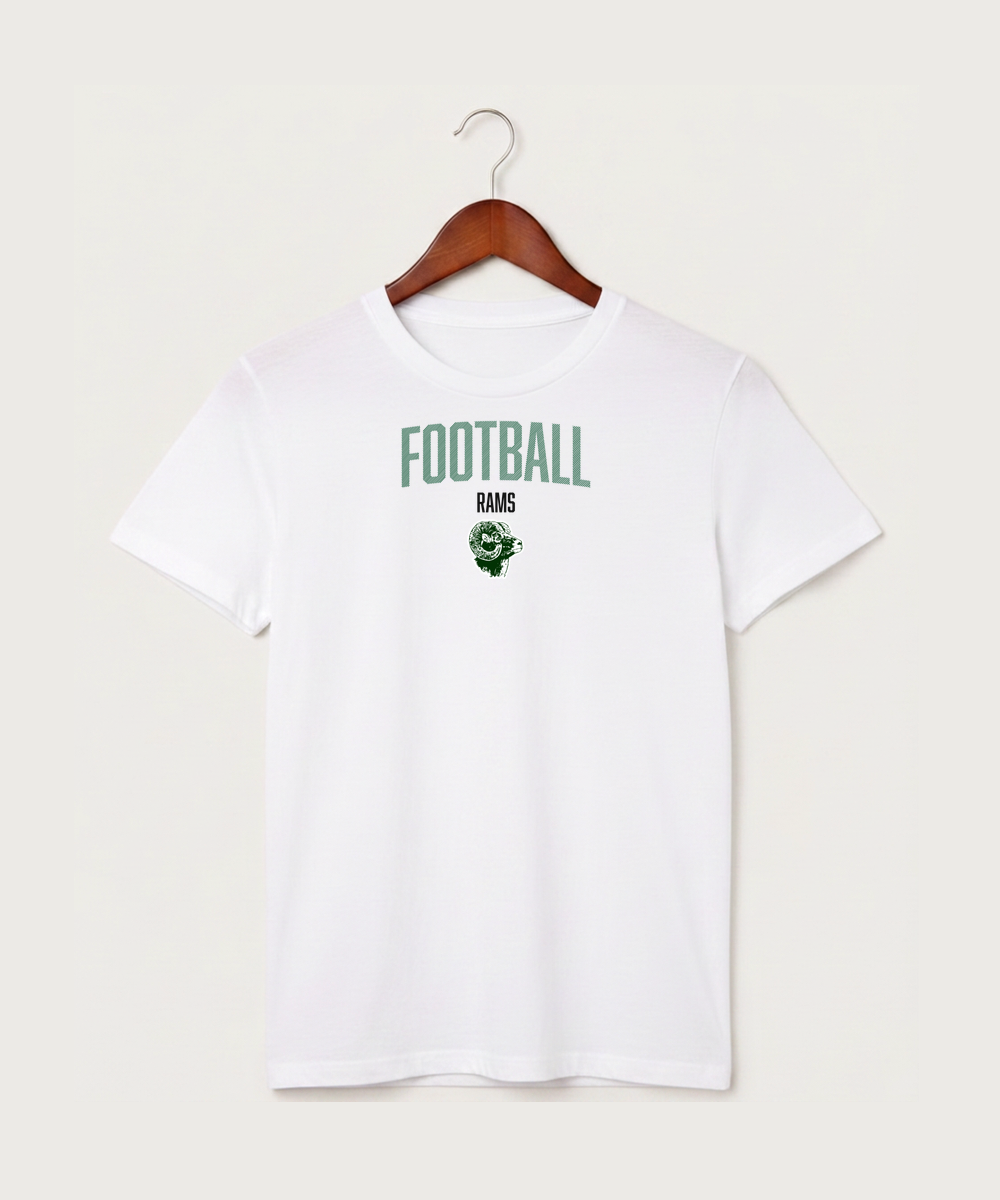 Roseau High School Football (Boys) - White T-Shirt - Full Front