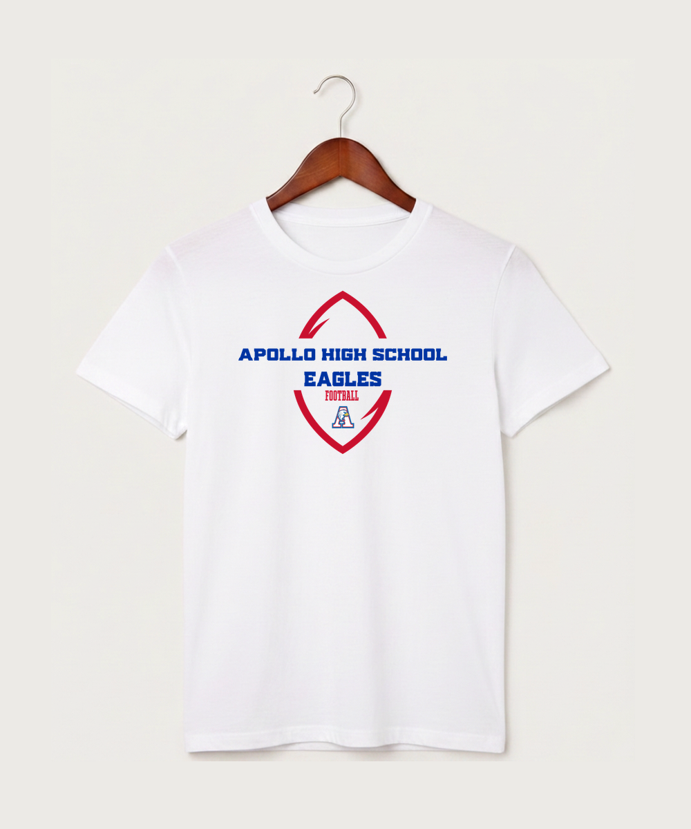 Apollo High School Football (Boys) - White T-Shirt - Full Front