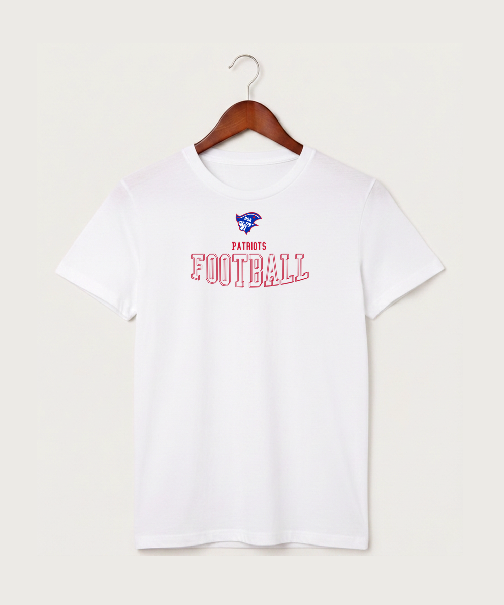 Upsala High School Football (Boys) - White T-Shirt - Full Front