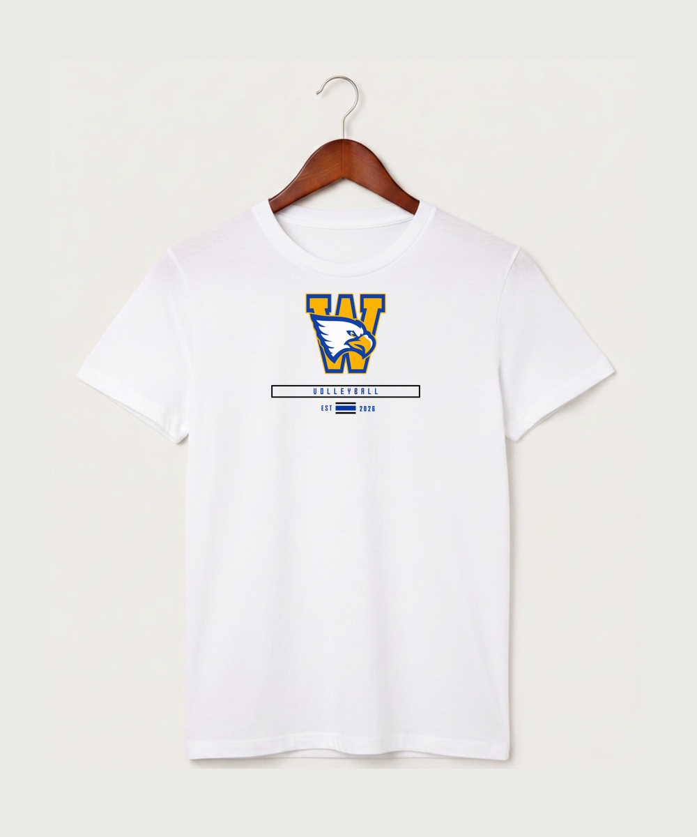 Windom Area High School Volleyball (Girls) - White T-Shirt - Full Front