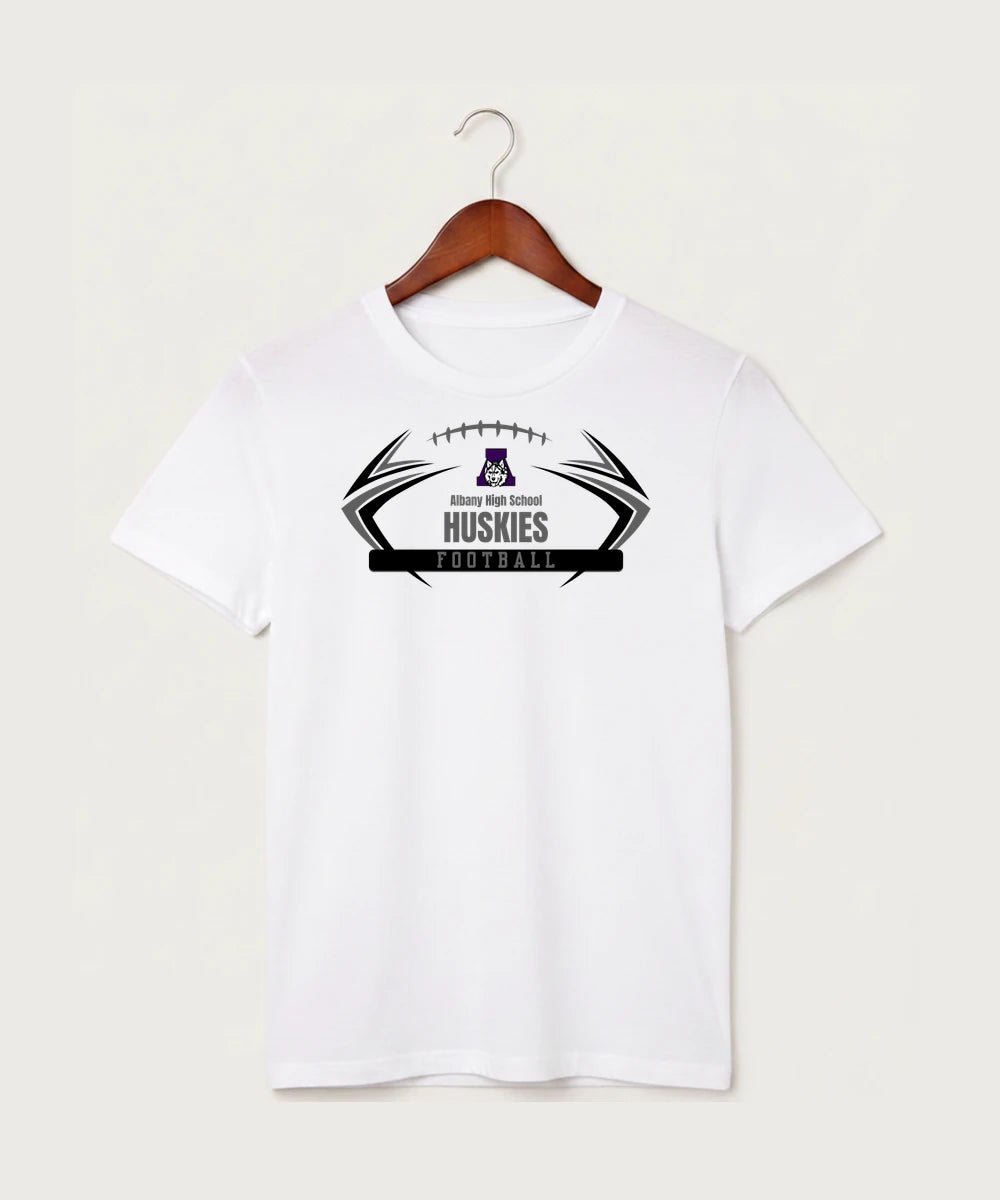 Albany High School Football (Boys) - White T-Shirt - Full Front