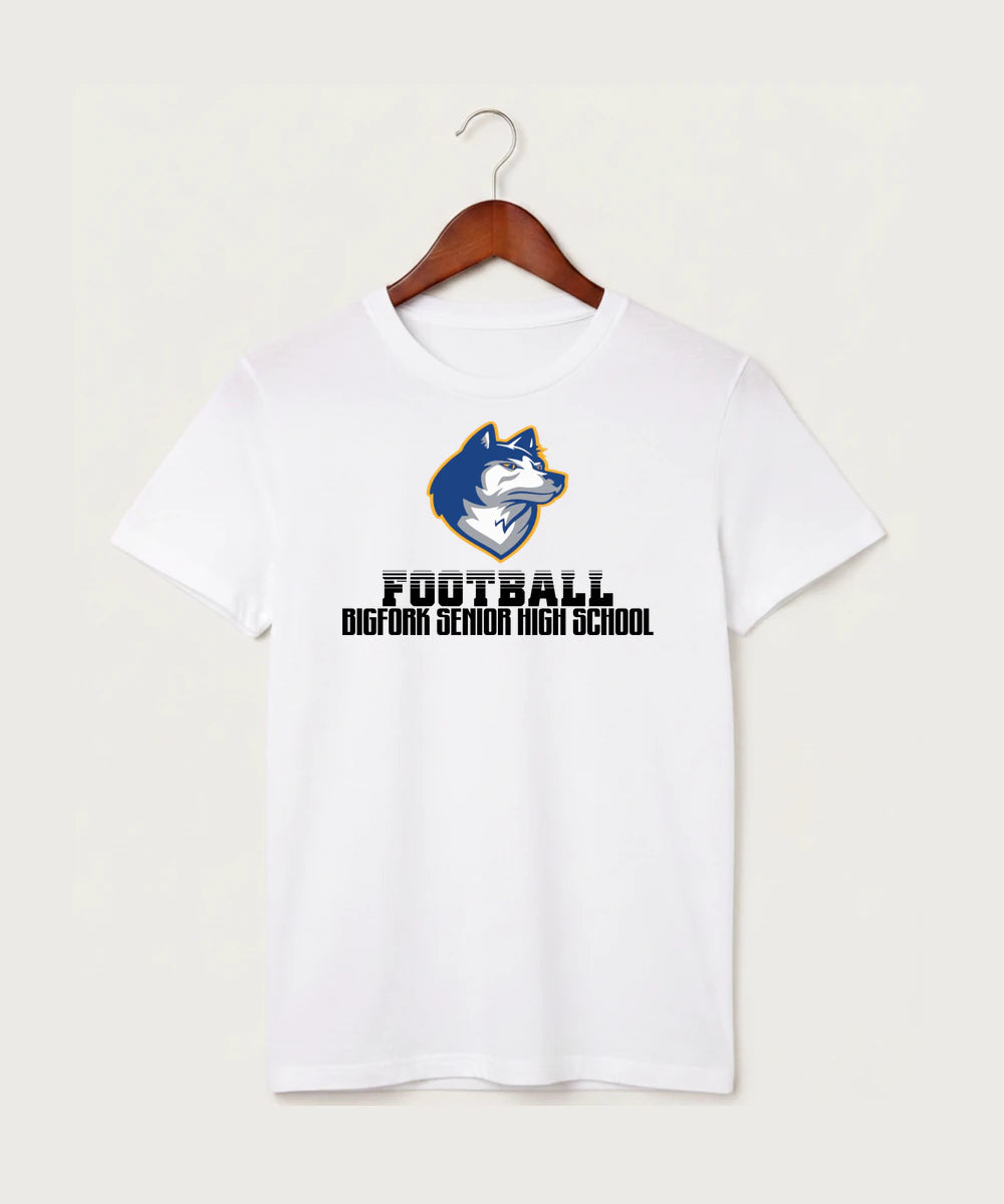 Bigfork Senior High School Football (Boys) - White T-Shirt - Full Front