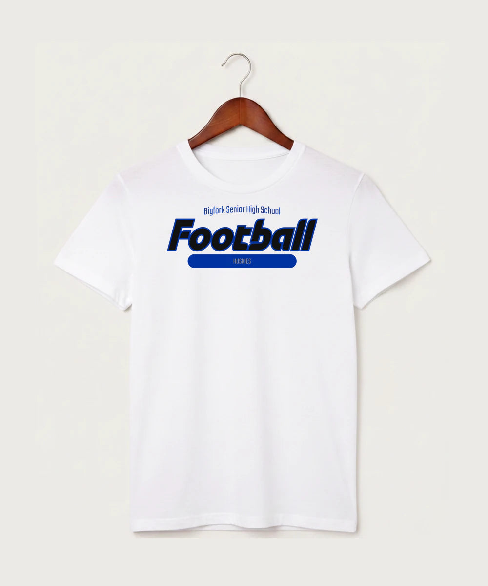 Bigfork Senior High School Football (Boys) - White T-Shirt - Full Front