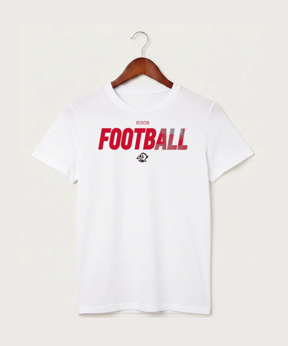 Buffalo High School Football (Boys) - White T-Shirt - Full Front