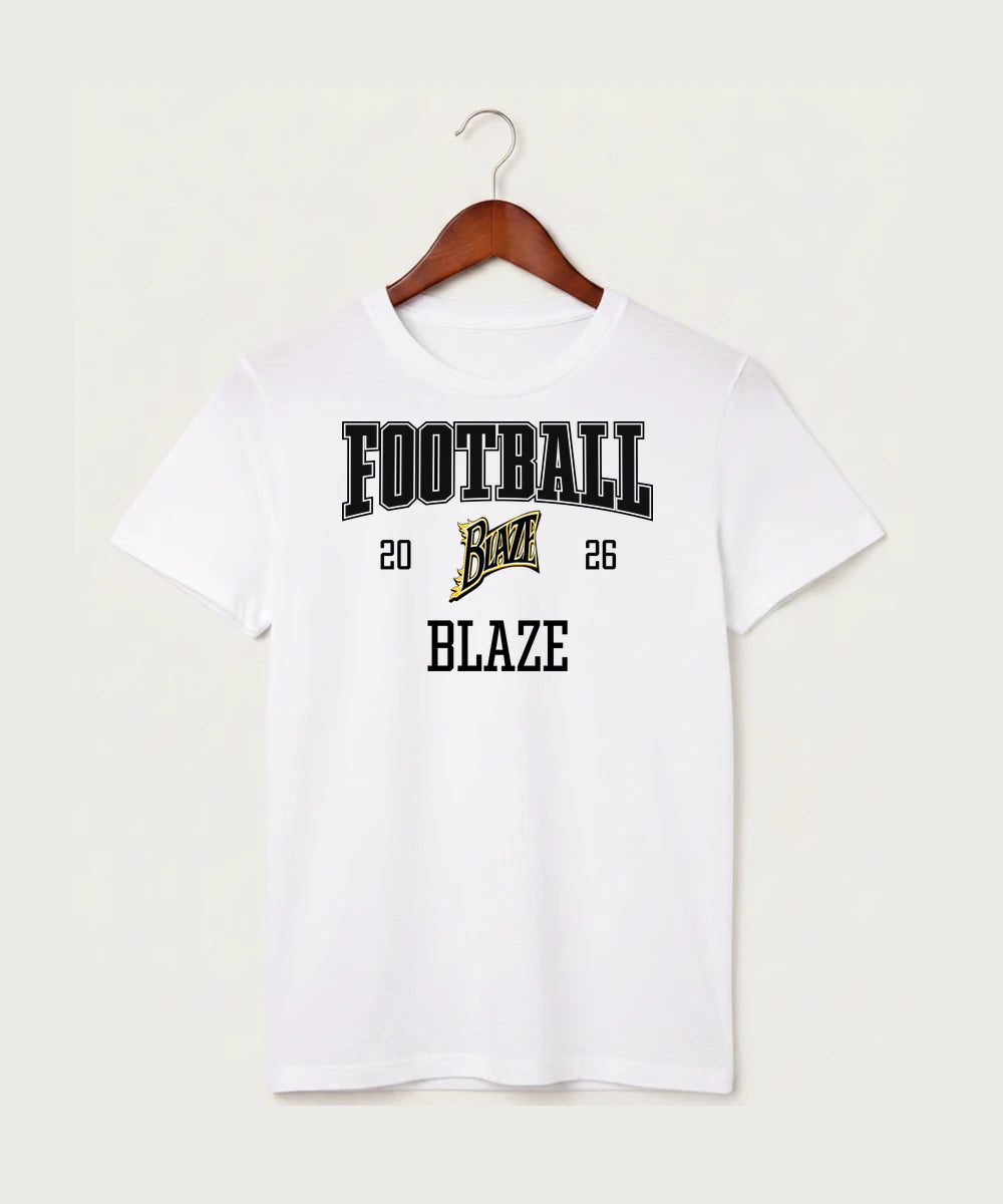 Burnsville High School Football (Boys) - White T-Shirt - Full Front