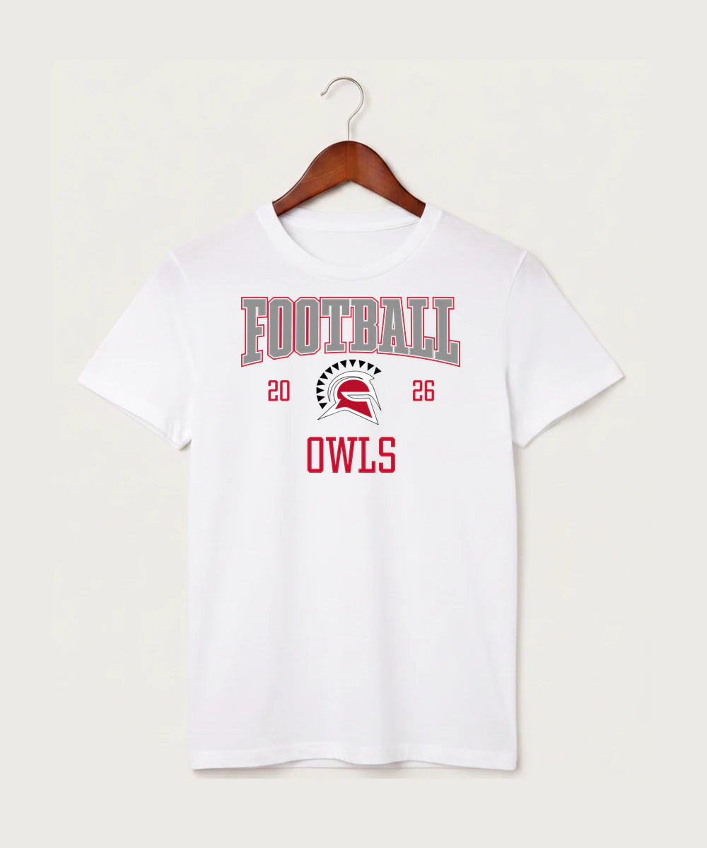 Hancock High School Football (Boys) - White T-Shirt - Full Front