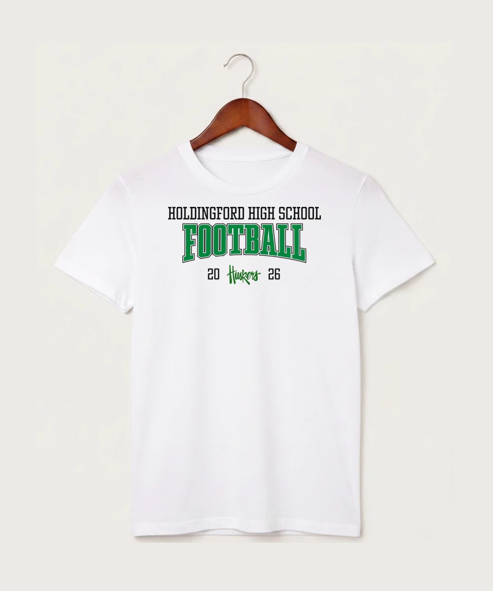 Holdingford High School Football (Boys) - White T-Shirt - Full Front
