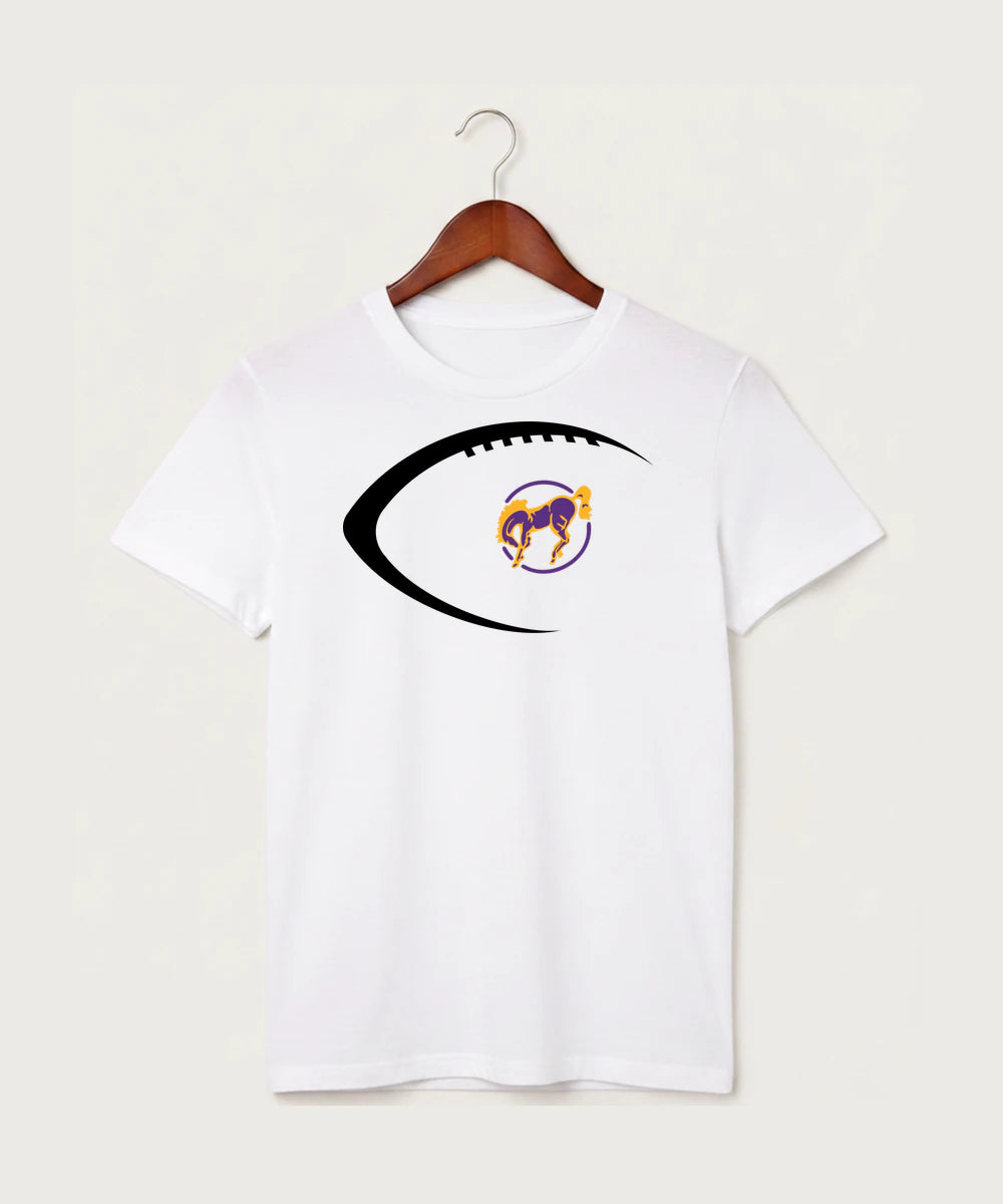 International Falls High School Football (Boys) - White T-Shirt - Full Front