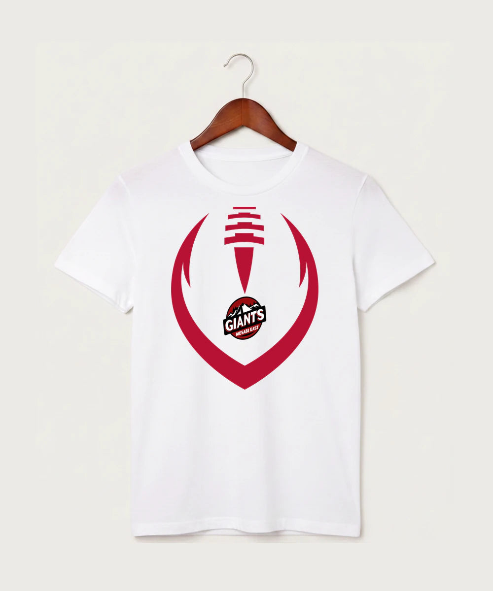 Mesabi East High School Football (Boys) - White T-Shirt - Full Front