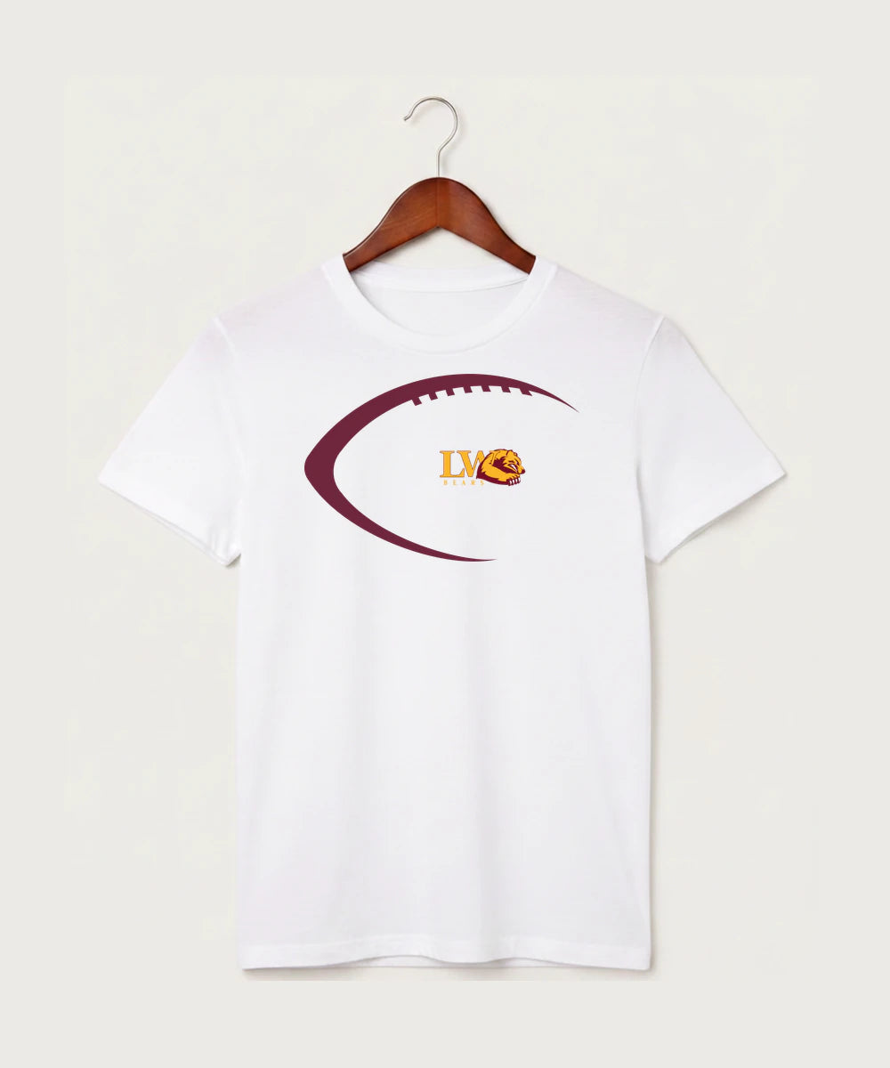 Lake of the Woods High School Football (Boys) - White T-Shirt - Full Front