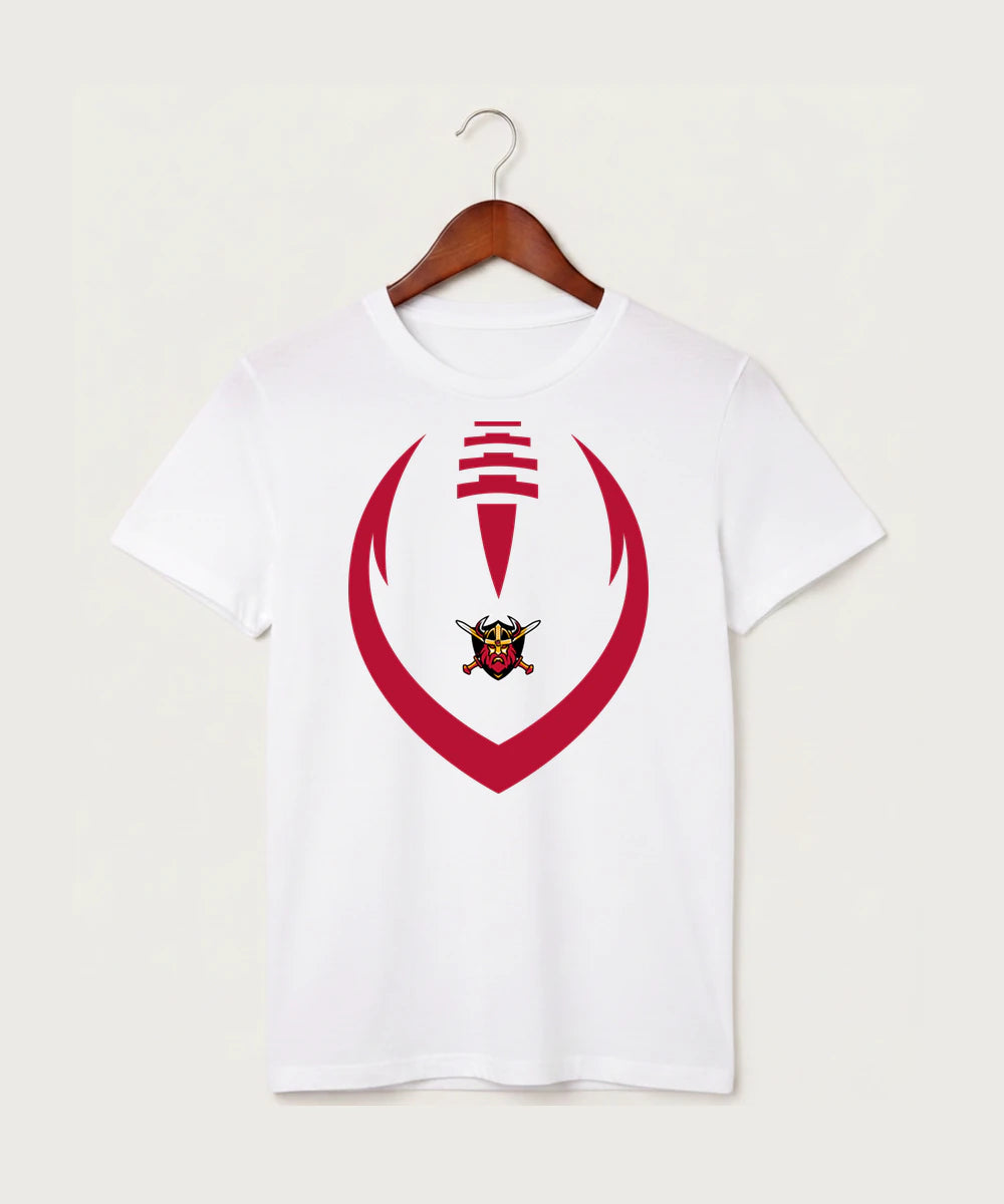Mille Lacs High School Football (Boys) - White T-Shirt - Full Front
