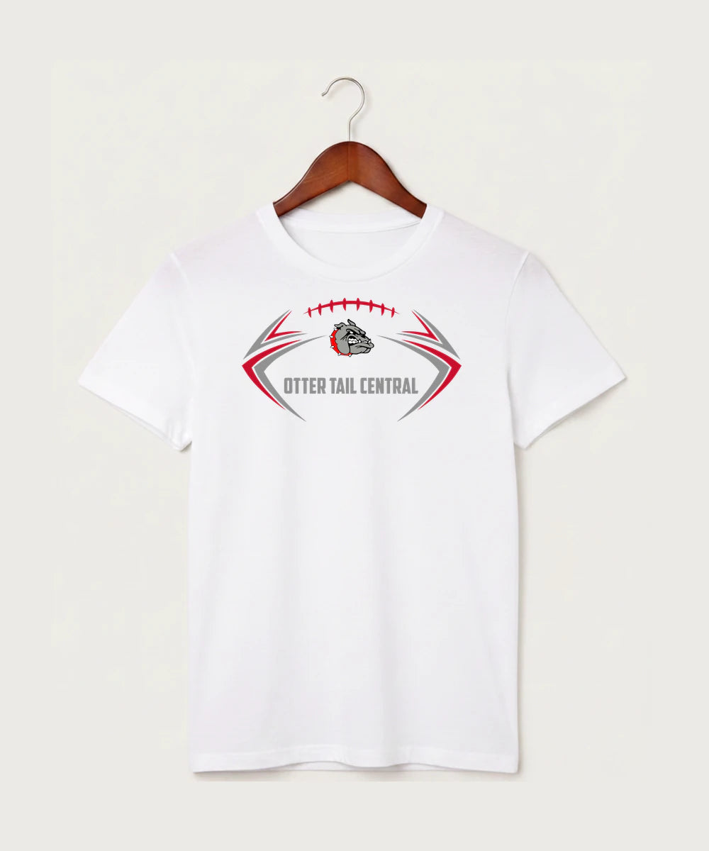 Otter Tail Central Football (Boys) - White T-Shirt - Full Front