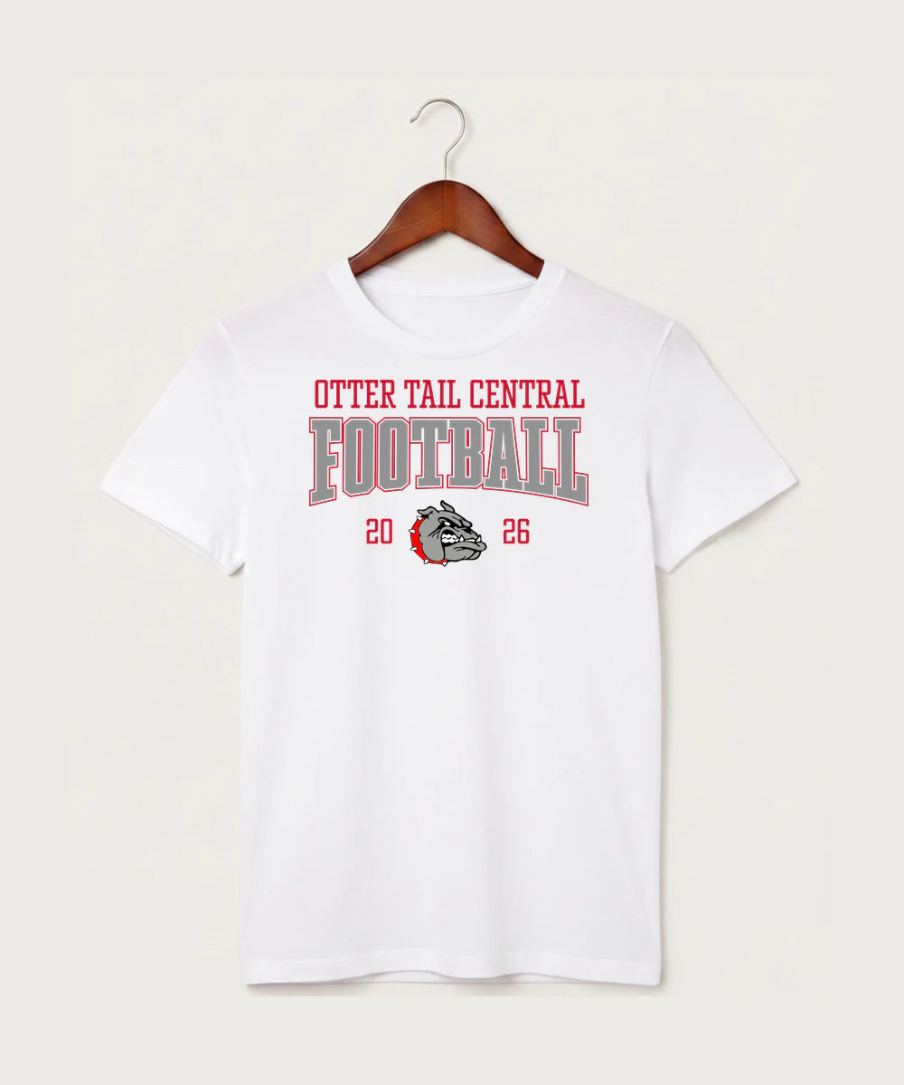 Otter Tail Central Football (Boys) - White T-Shirt - Full Front