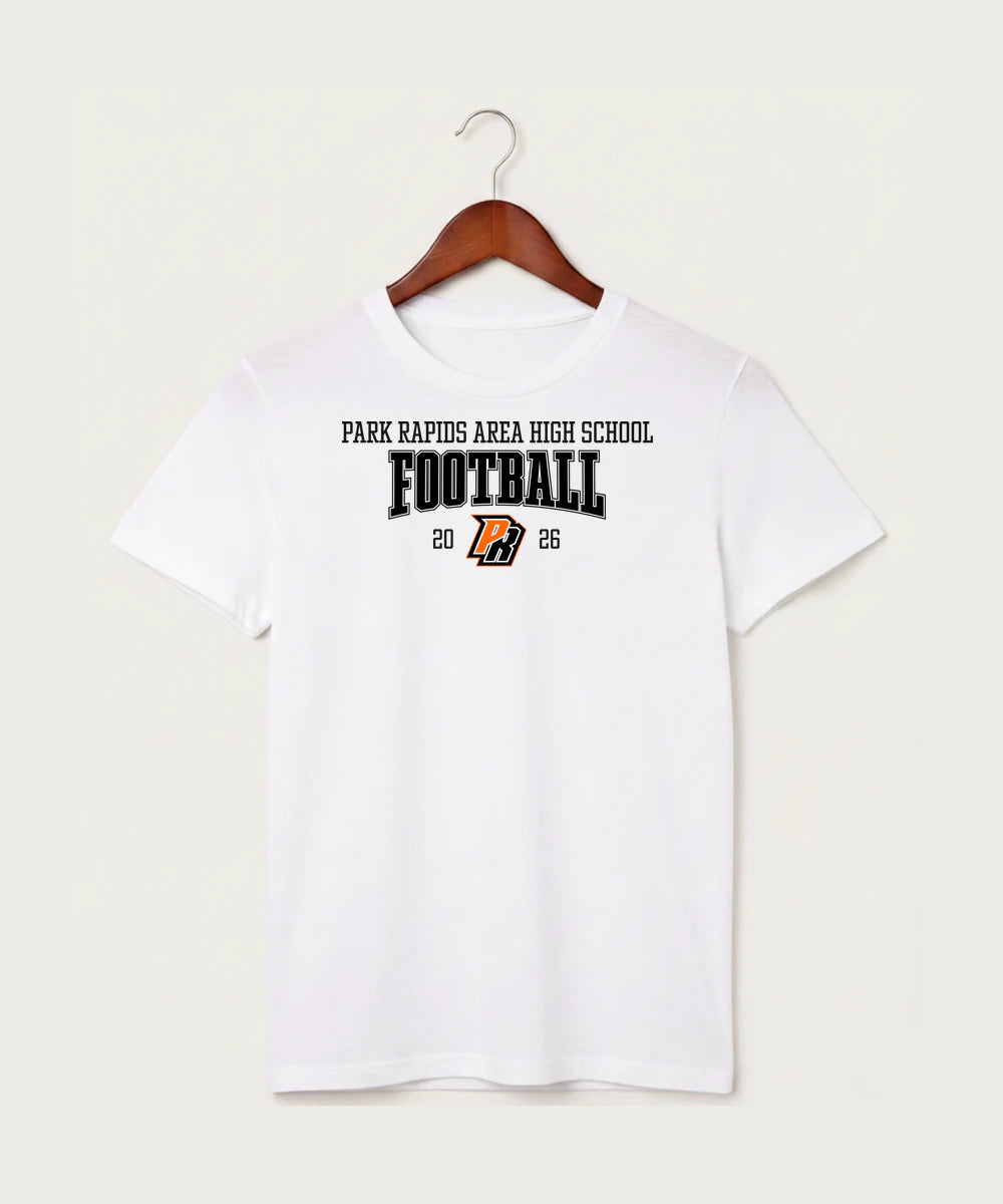 Park Rapids Area High School Football (Boys) - White T-Shirt - Full Front