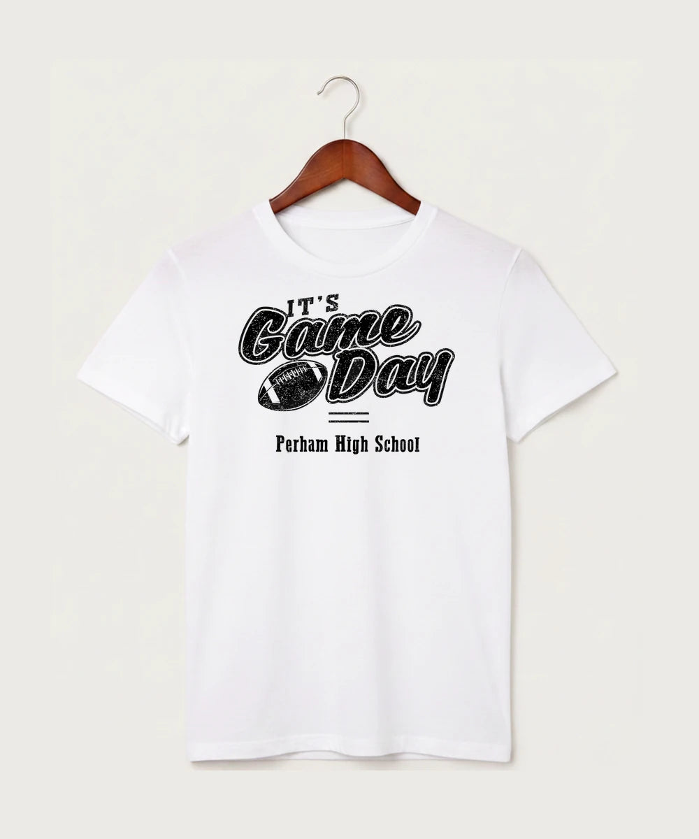 Perham High School Football (Boys) - White T-Shirt - Full Front