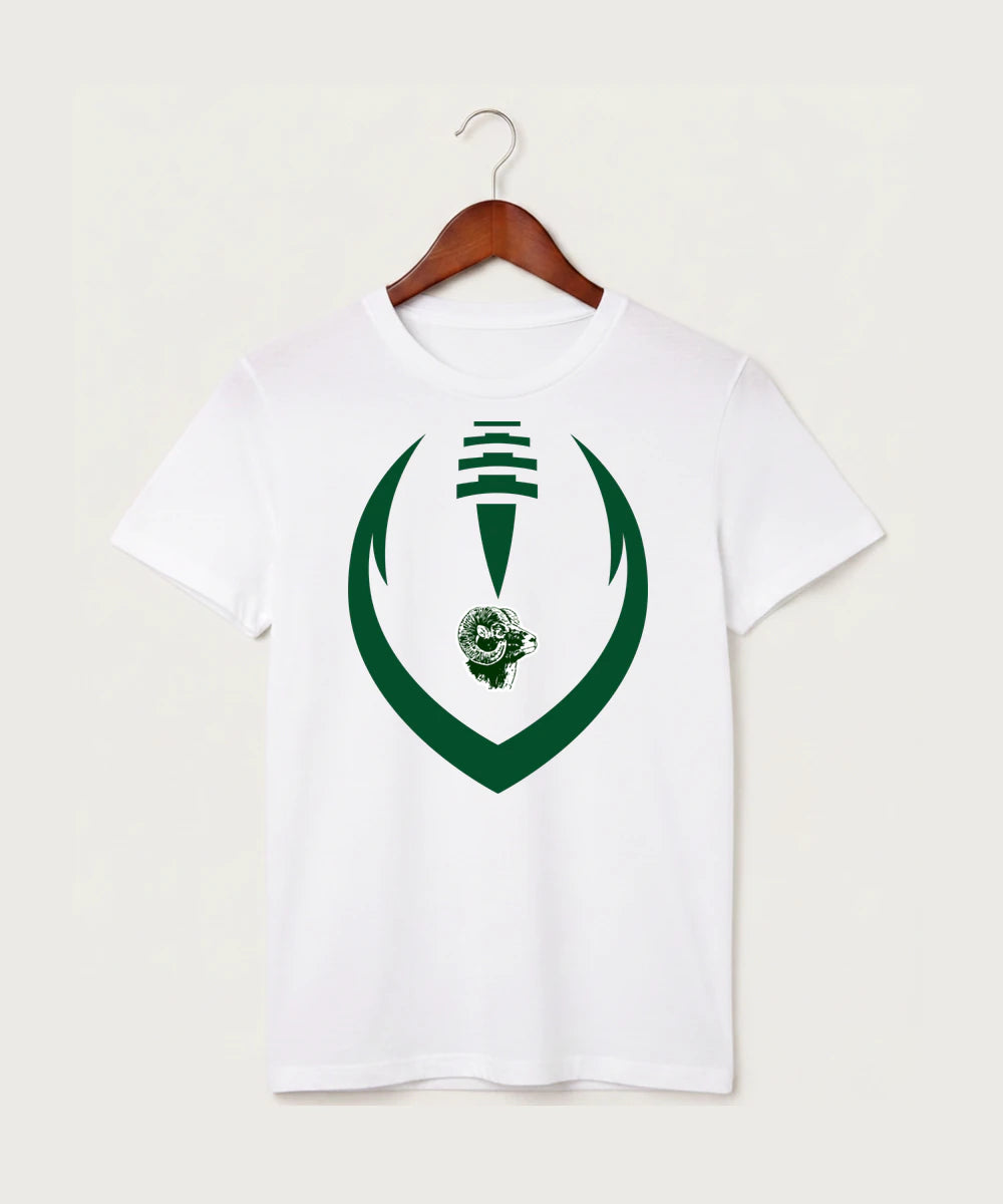 Roseau High School Football (Boys) - White T-Shirt - Full Front