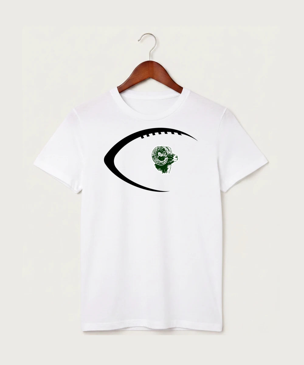 Roseau High School Football (Boys) - White T-Shirt - Full Front