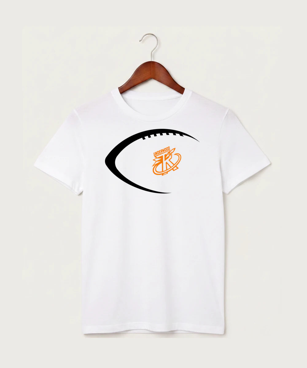 Underwood High School Football (Boys) - White T-Shirt - Full Front