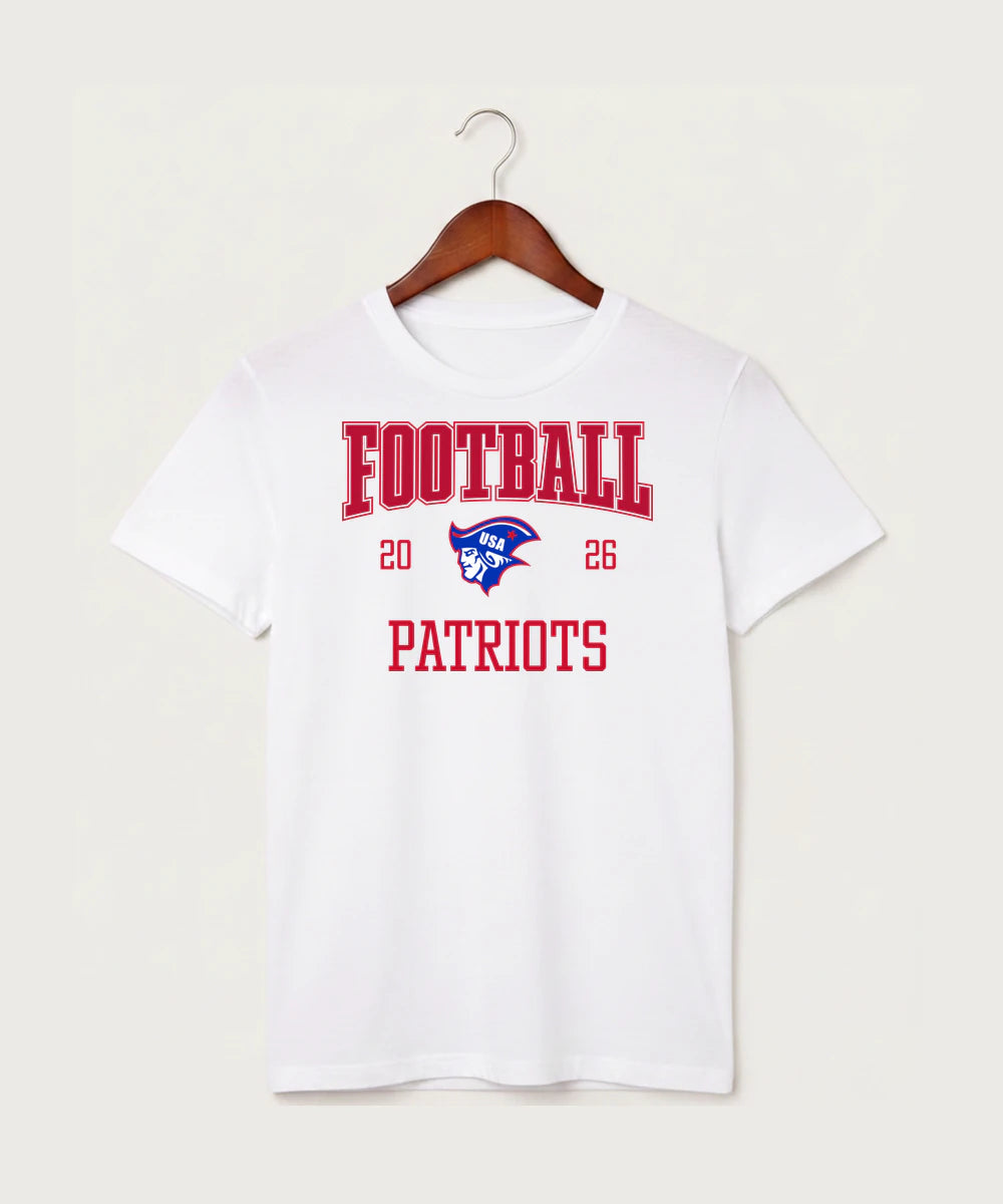 Upsala High School Football (Boys) - White T-Shirt - Full Front
