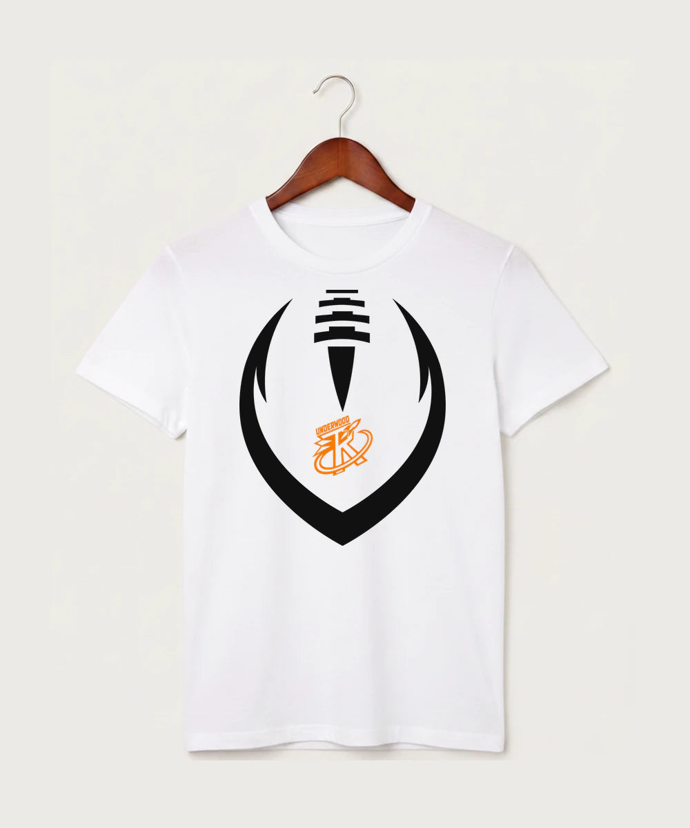 Underwood High School Football (Boys) - White T-Shirt - Full Front