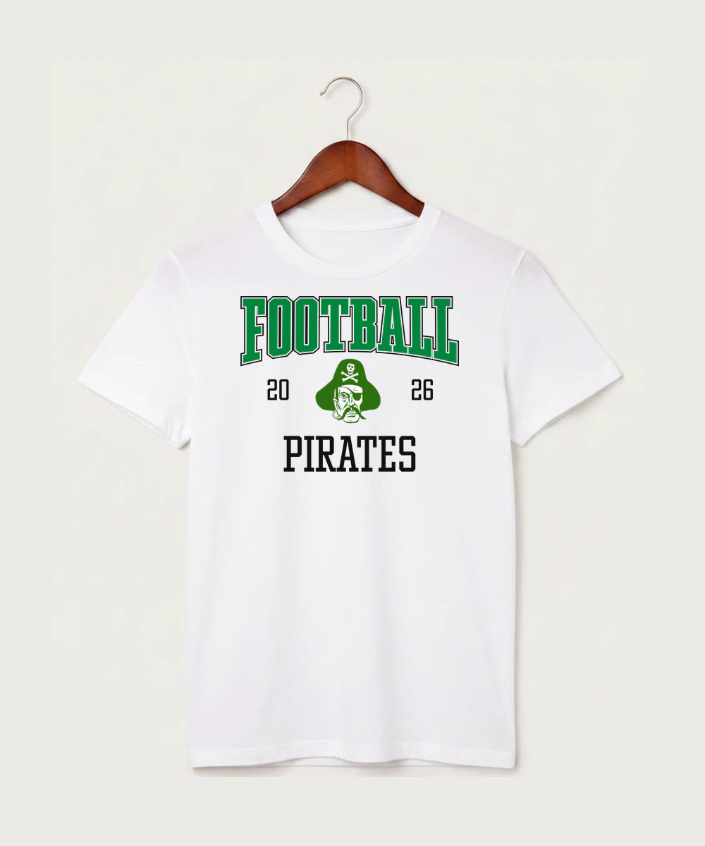 Verndale High School Football (Boys) - White T-Shirt - Full Front