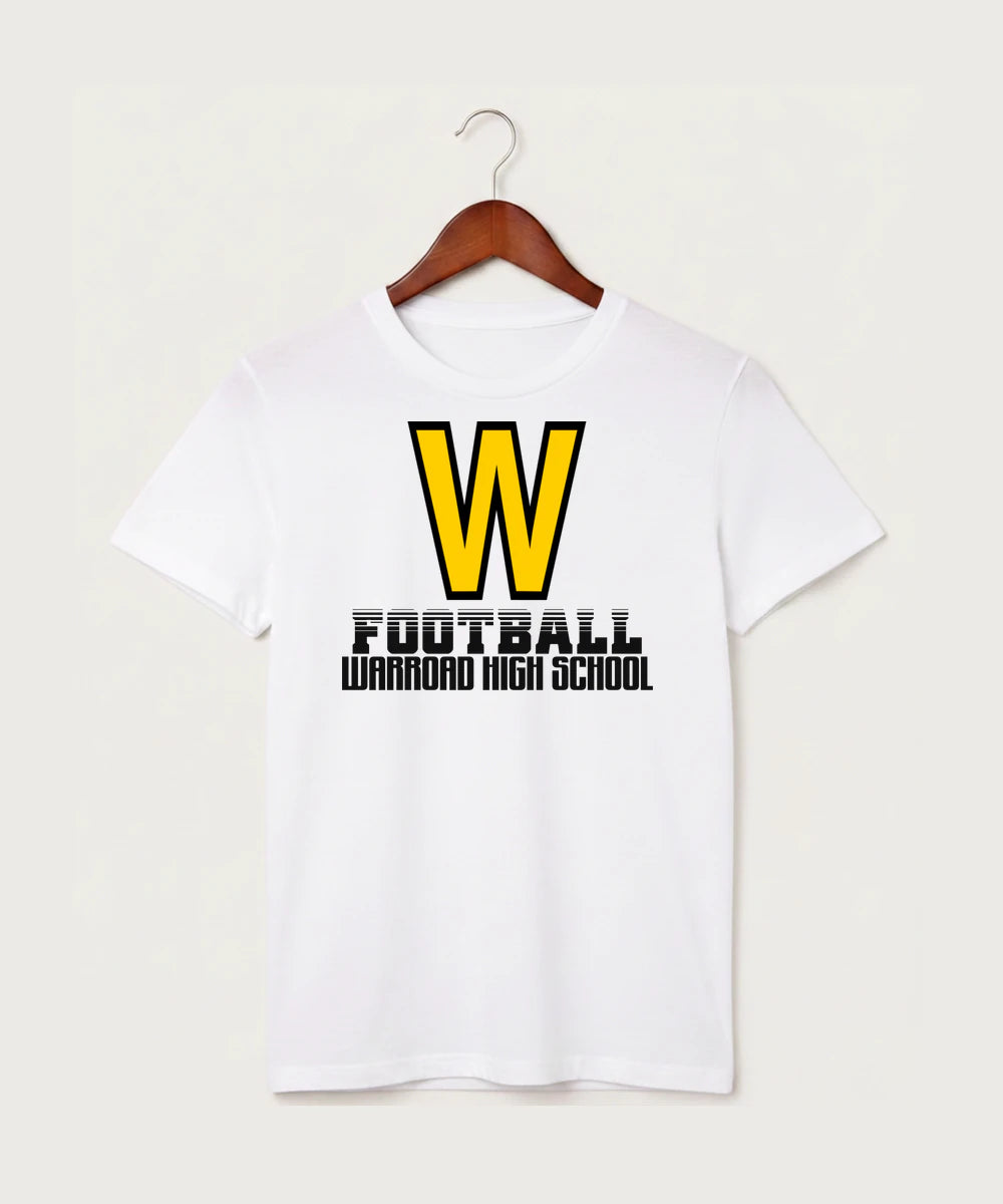 Warroad High School Football (Boys) - White T-Shirt - Full Front