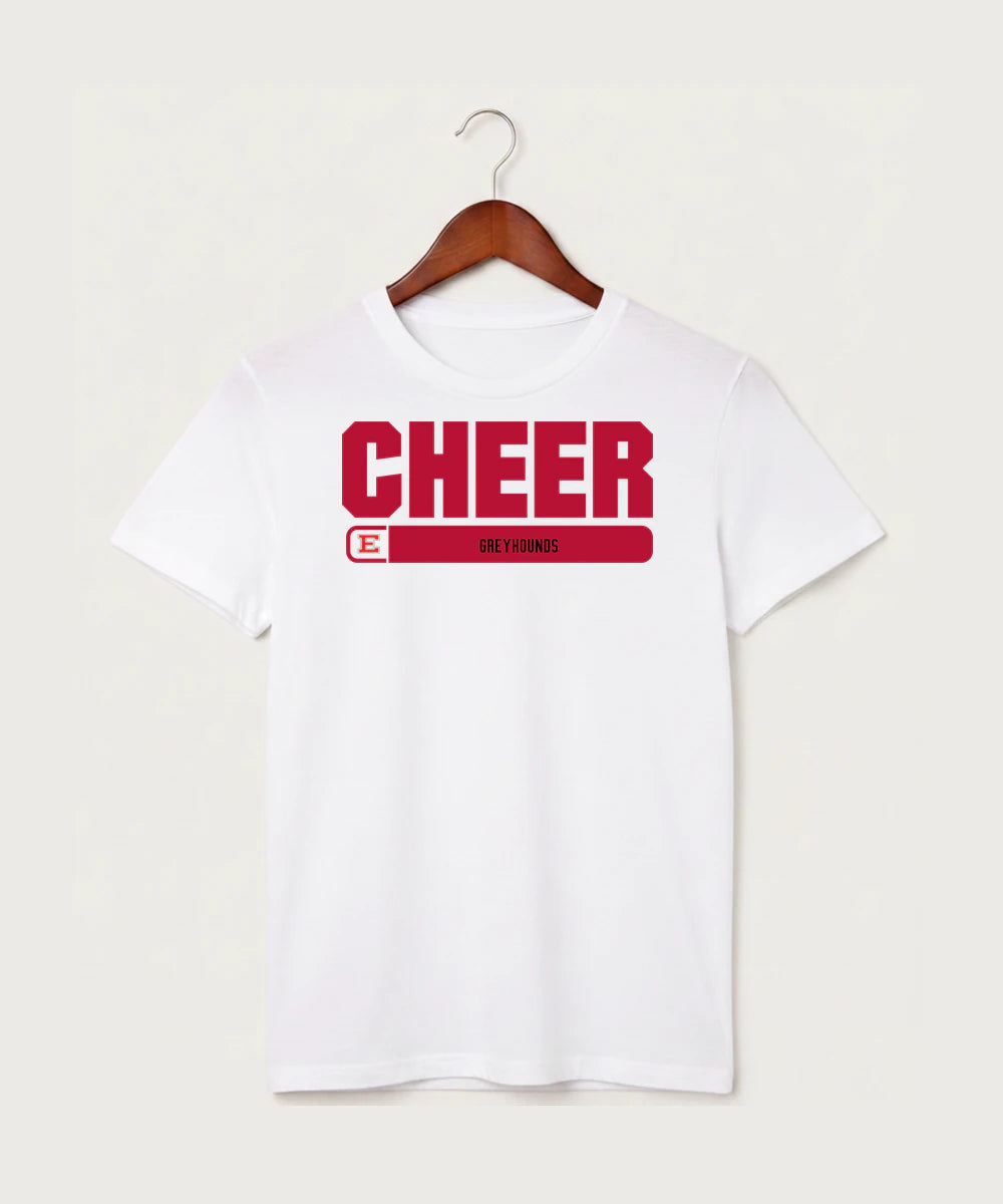 Duluth East High School Cheer (Coed) - White T-Shirt - Full Front