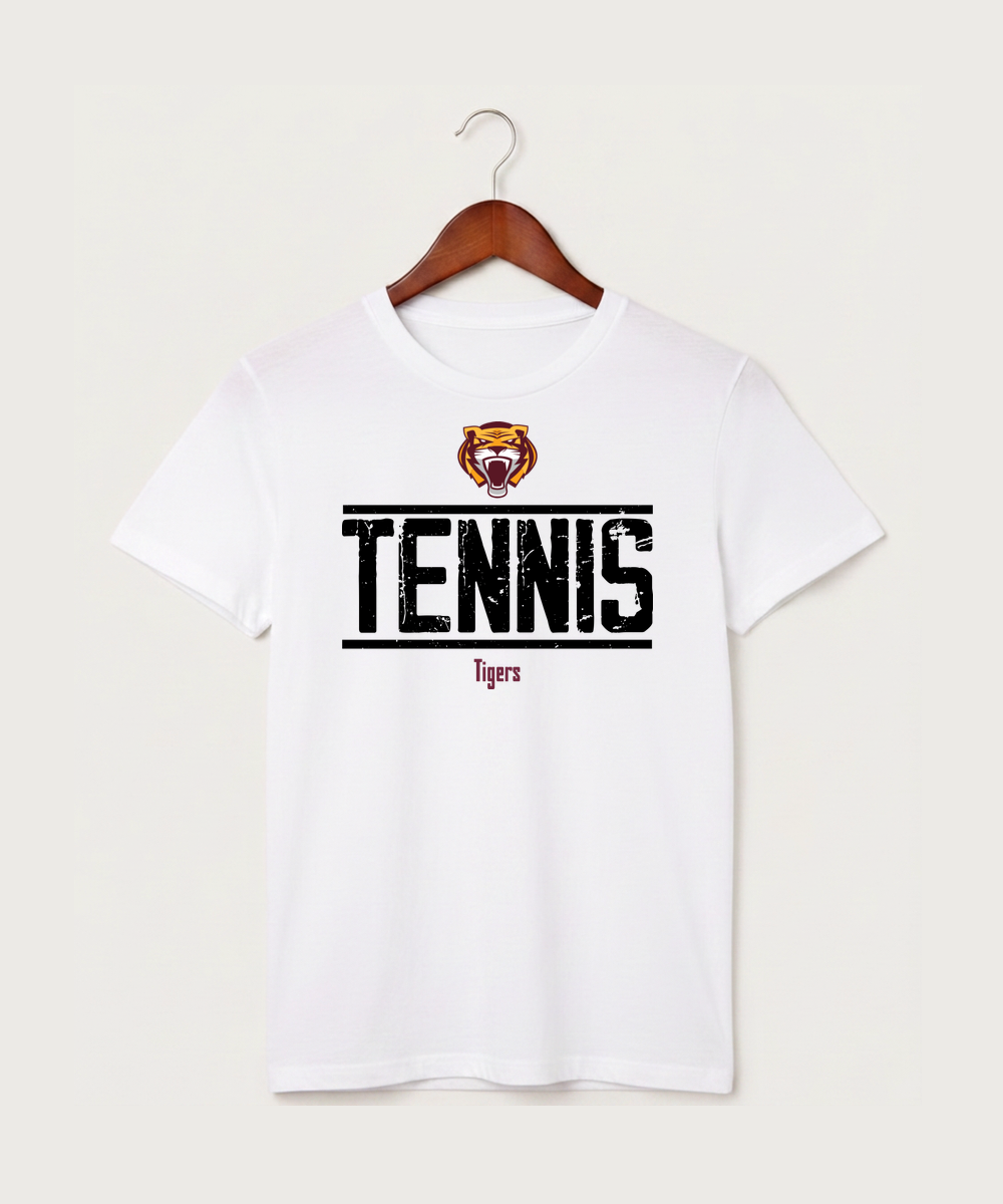 Stewartville High School Tennis (Coed) - White T-Shirt - Full Front