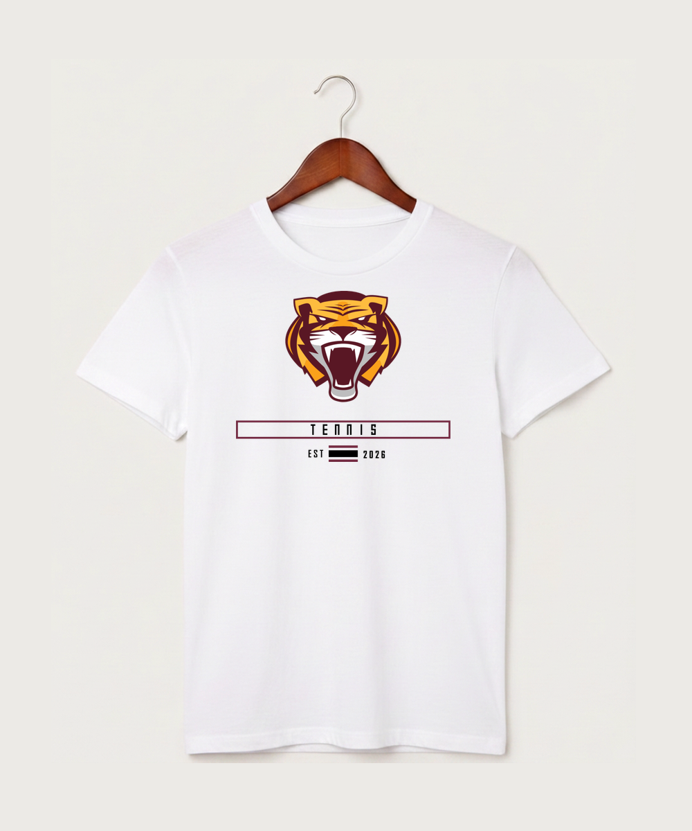 Stewartville High School Tennis (Coed) - White T-Shirt - Full Front