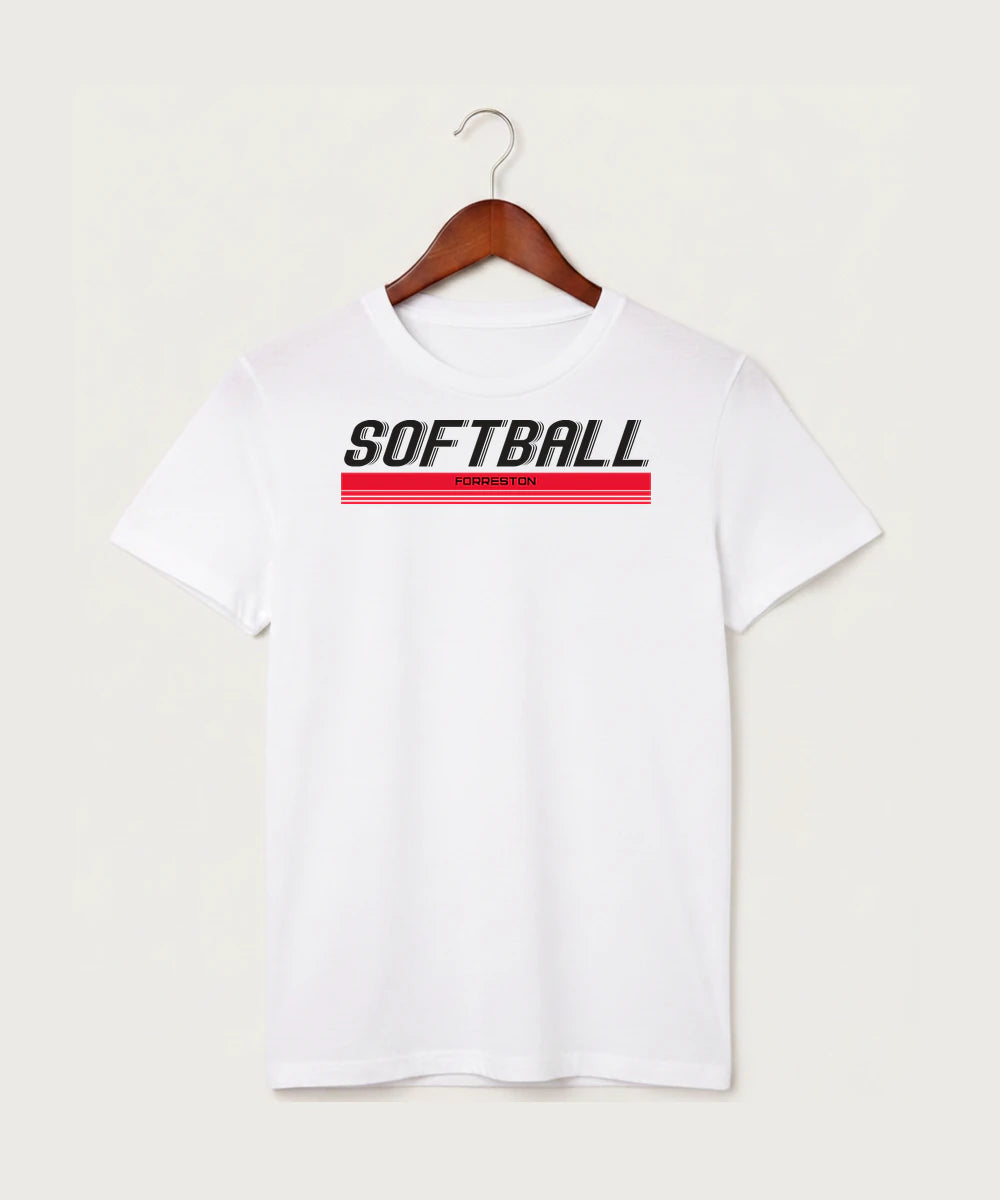 Forreston Softball - White T-Shirt - Full Front