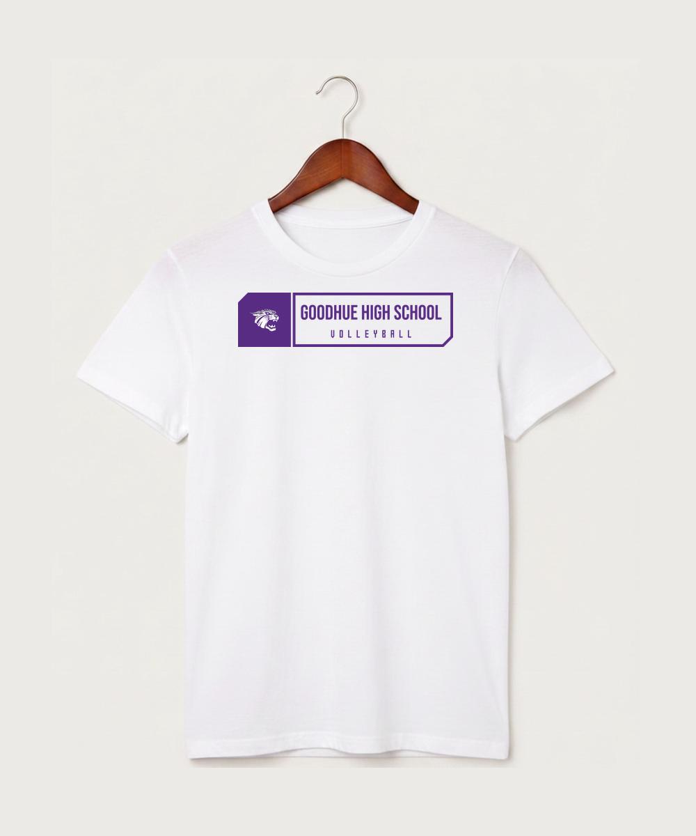 Goodhue High School Volleyball (Girls) - White T-Shirt - Full Front