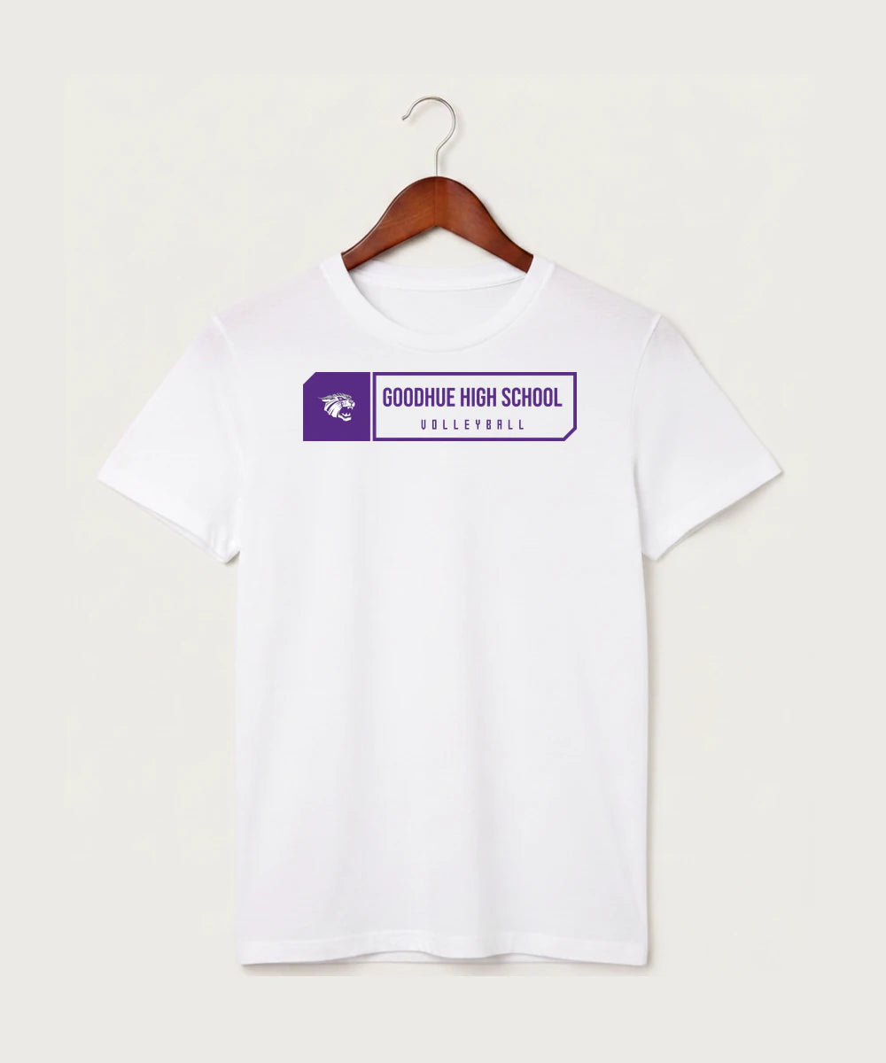 Goodhue High School Volleyball (Girls) - White T-Shirt - Full Front
