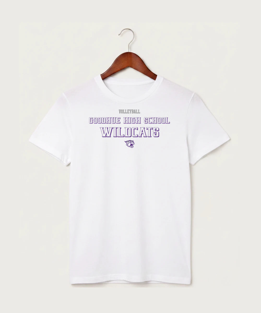 Goodhue High School Volleyball (Girls) - White T-Shirt - Full Front