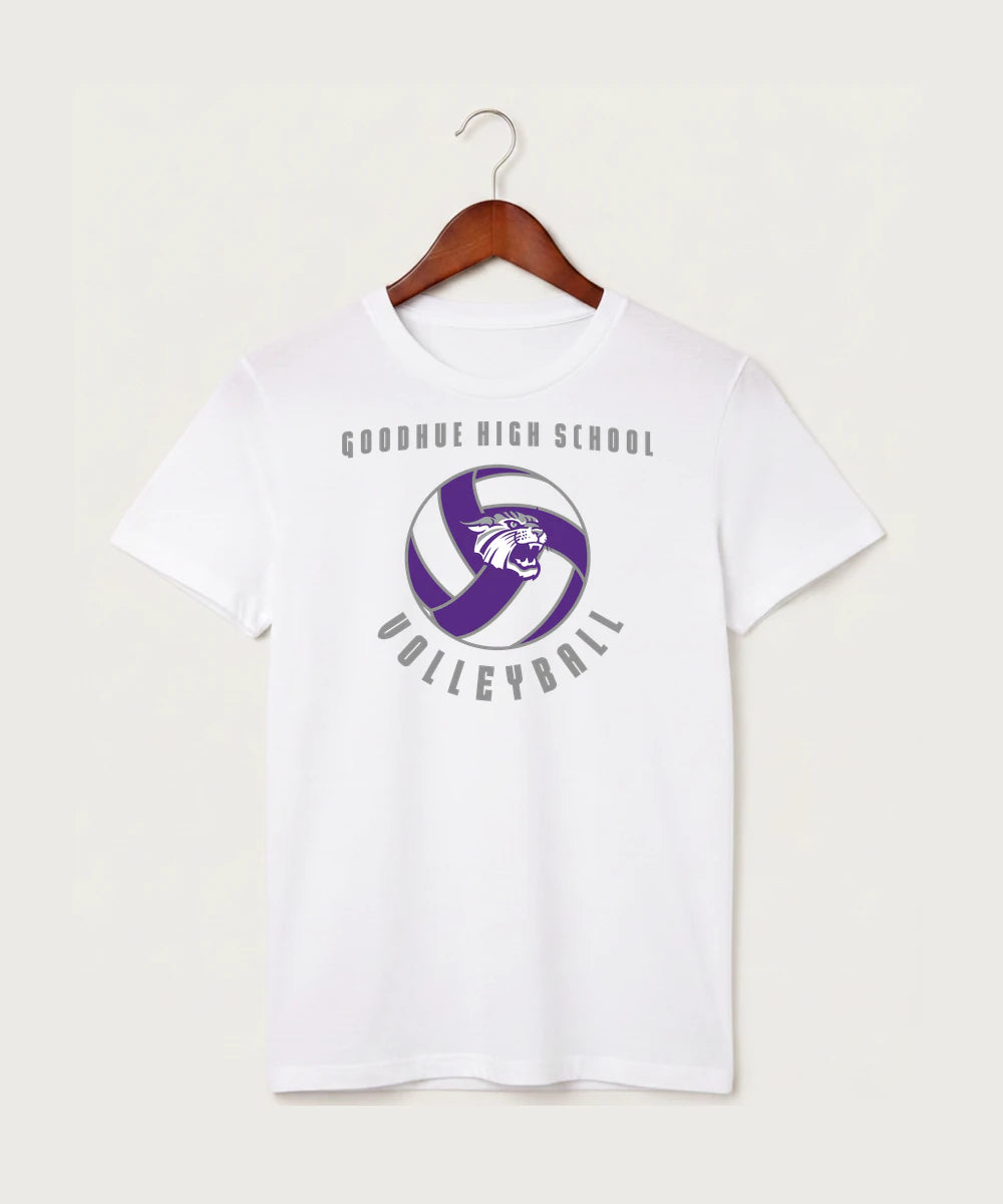 Goodhue High School Volleyball (Girls) - White T-Shirt - Full Front
