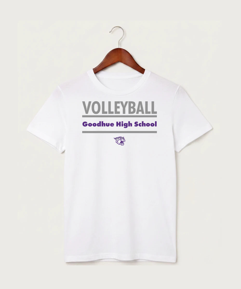 Goodhue High School Volleyball (Girls) - White T-Shirt - Full Front