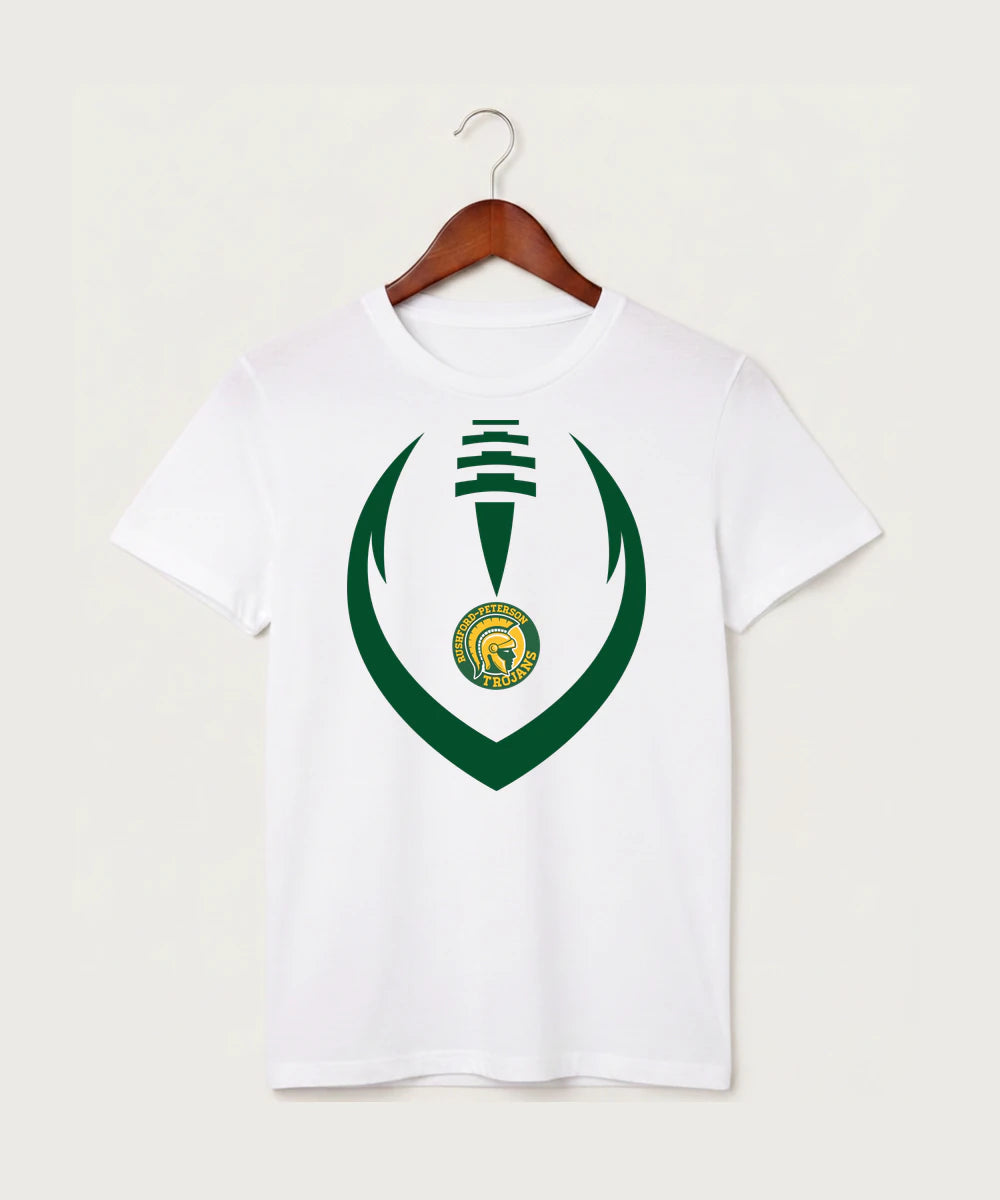 Rushford Peterson High School Football (Boys) - White T-Shirt - Full Front