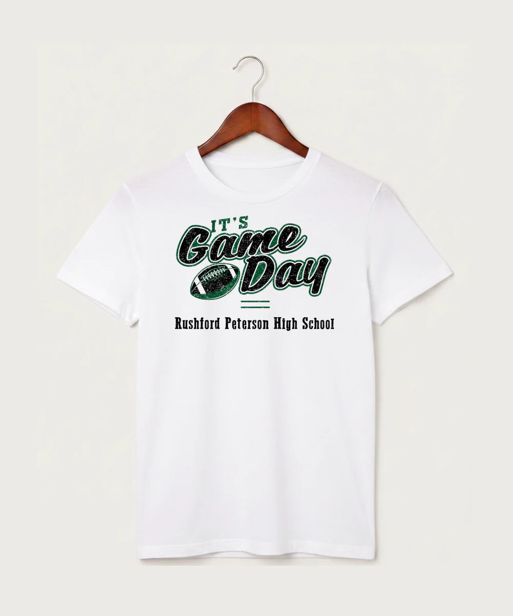 Rushford Peterson High School Football (Boys) - White T-Shirt - Full Front